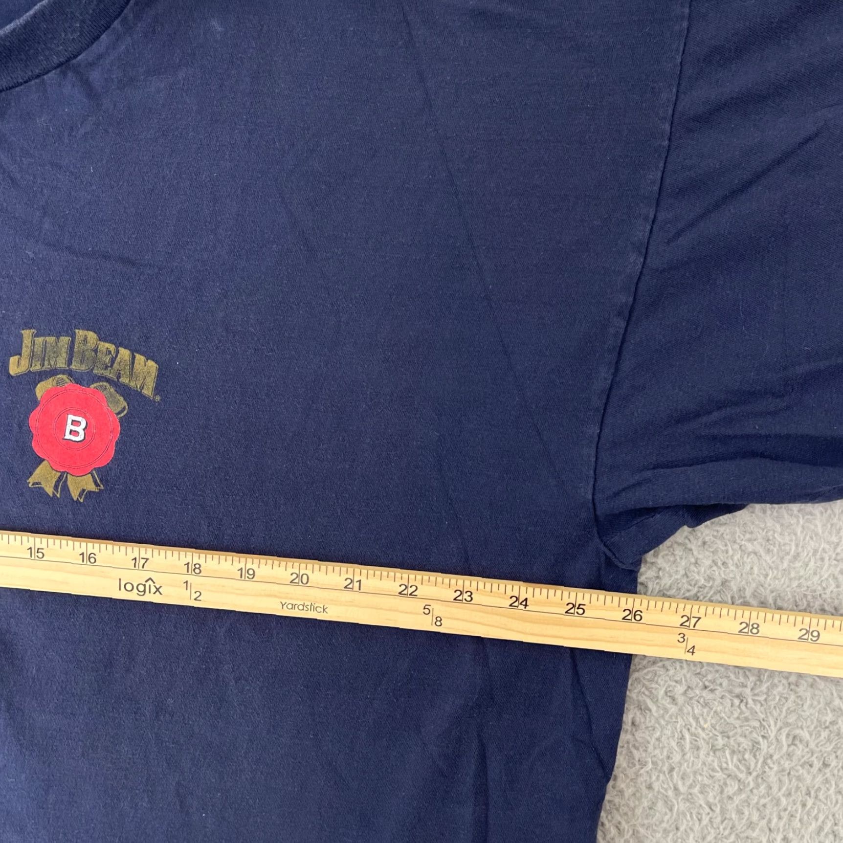 Vintage VINTAGE Jim Beam T-Shirt Adult XL Bourbon Whiskey Alcohol Short Sleeve USA Shirt Mens Blue 80s 90s Beer Logo Graphics USA Size US XL / EU 56 / 4 - 7 Thumbnail