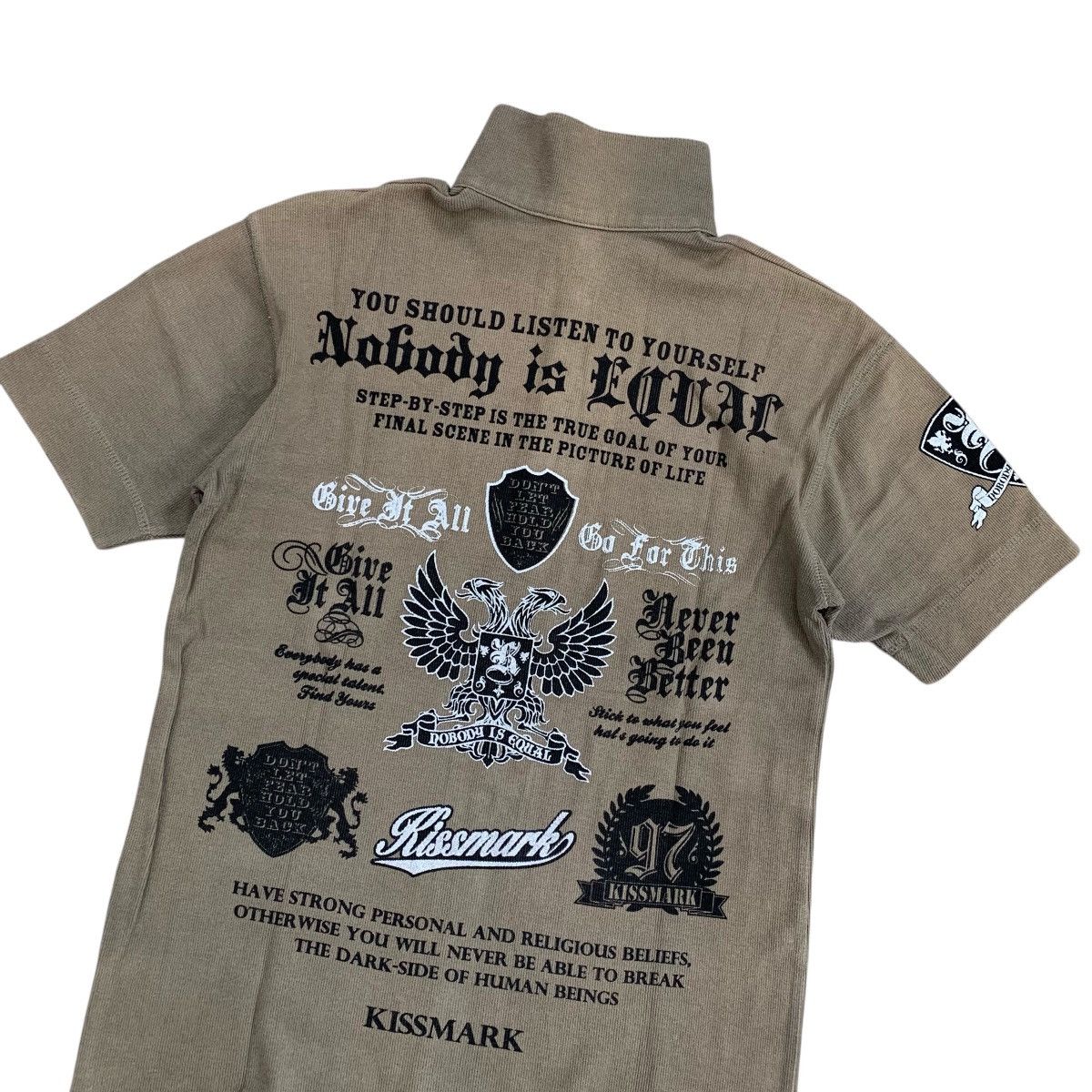 Japanese Brand 2000’s Kissmark Poem Style Polo Shirt Size US L / EU 52-54 / 3 - 3 Thumbnail