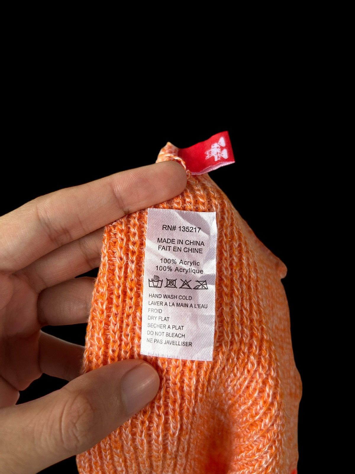 Japanese Brand × Kapital × Vintage Balaclava Masked Japanese Brand knitt Orange Rare🎌☠️ Size ONE SIZE - 11 Thumbnail