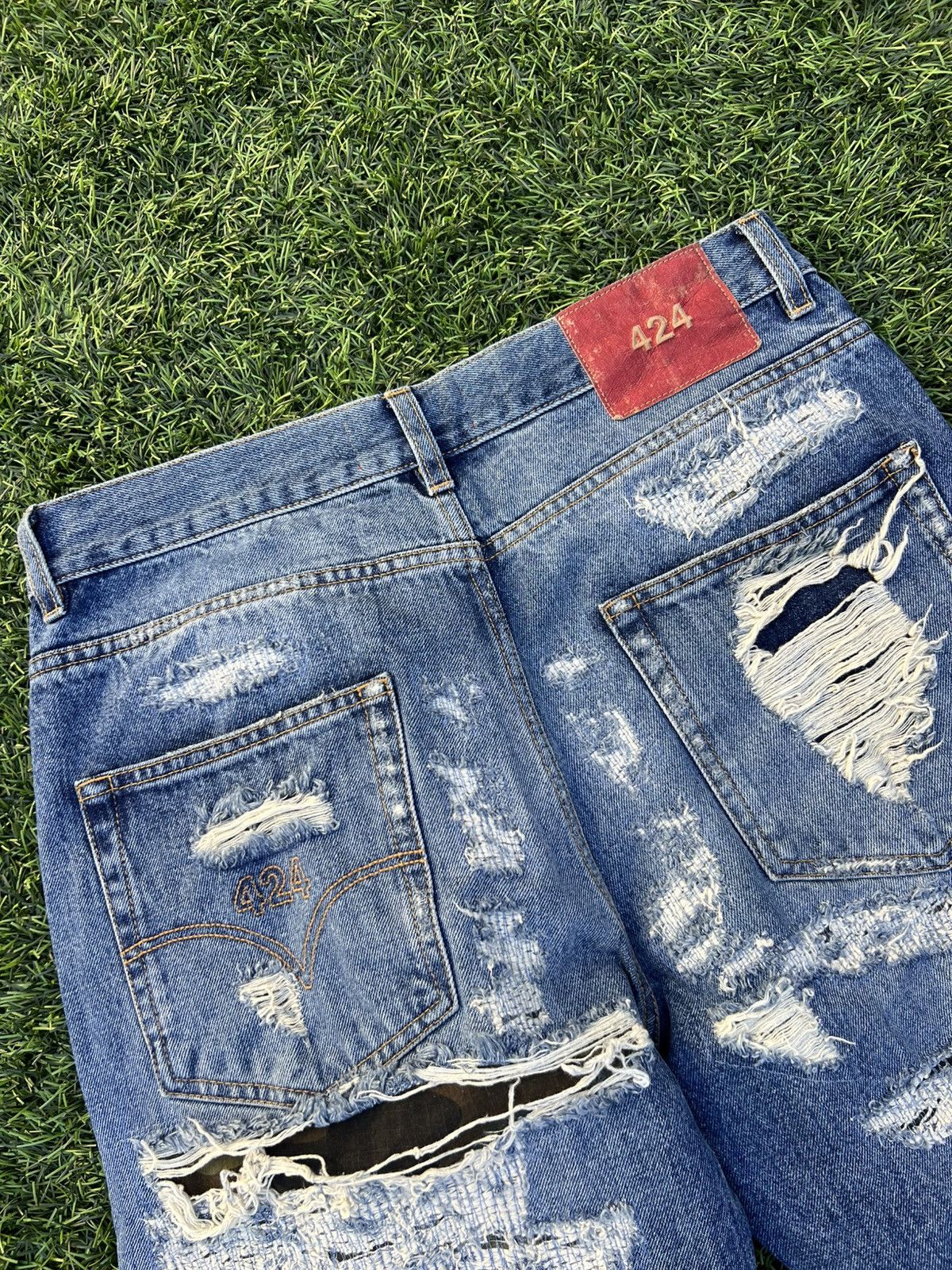 424 Big daddy ripped denim Size US 31 - 9 Thumbnail