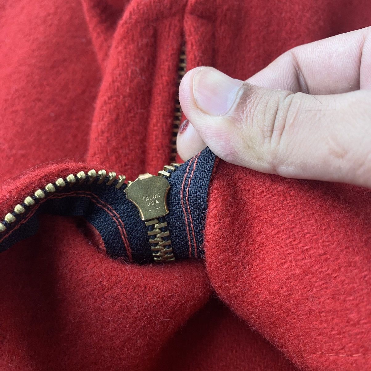 Warehouse Warehouse Pullover Wool Melton Jacket Side Zipper Talon USA Size US S / EU 44-46 / 1 - 21 Thumbnail