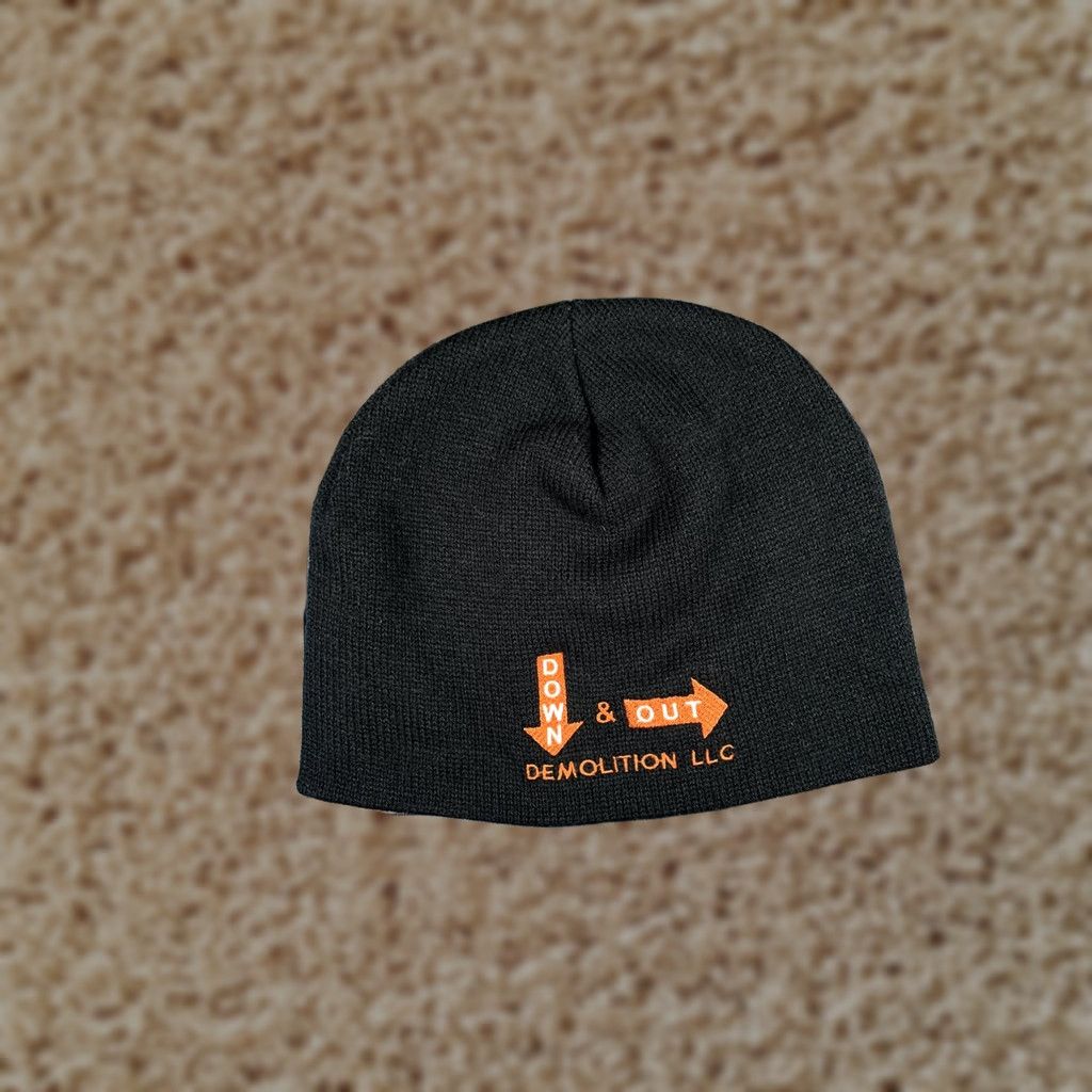 Port & Company Port & Company Hat Beanie Mens One Size Black Down & Out Demolition Logo Winter Size ONE SIZE - 1 Thumbnail