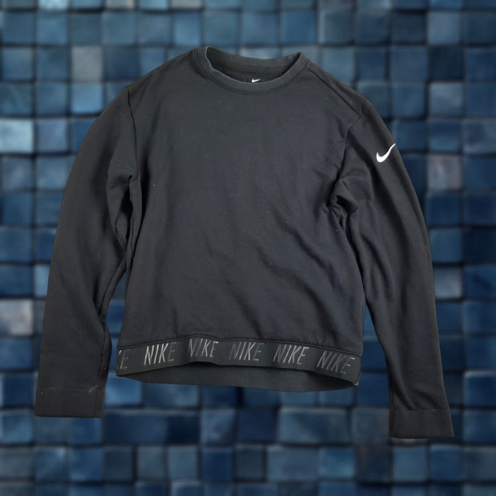 Nike Nike Sweatshirt Shirt Womens Small Black Dri-FIT Pullover Crew Neck Activewear Logo 90s? Size S / US 4 / IT 40 - 1 Thumbnail