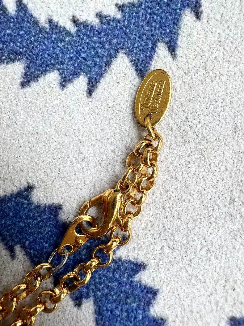 Vivienne Westwood Vivienne Westwood Vintage yellow-green enamel real one nec Size ONE SIZE - 3 Thumbnail