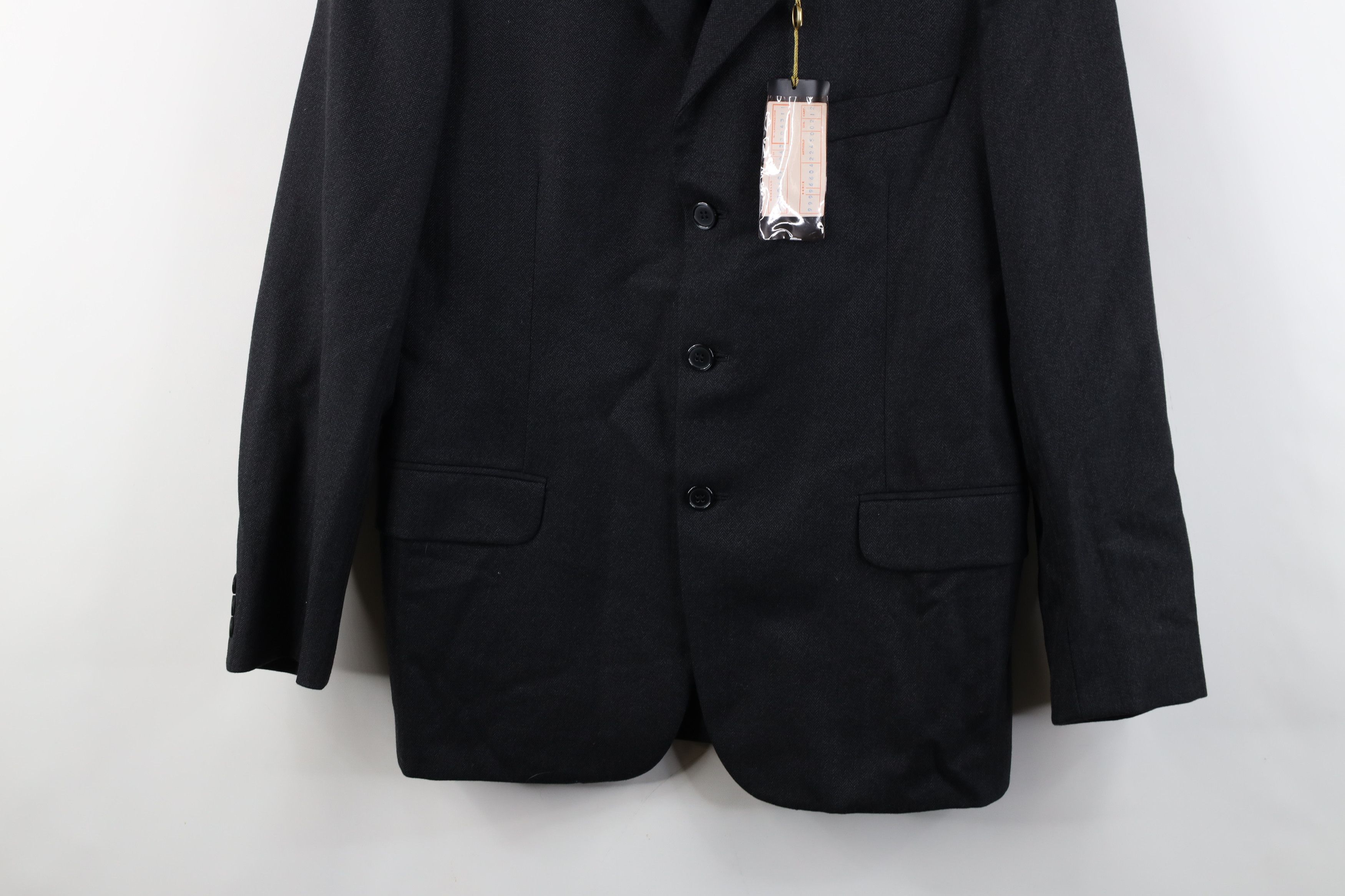 Vintage NOS Vintage 50s Suit Coat Blazer Jacket Charcoal Gray Size US L / EU 52-54 / 3 - 3 Thumbnail