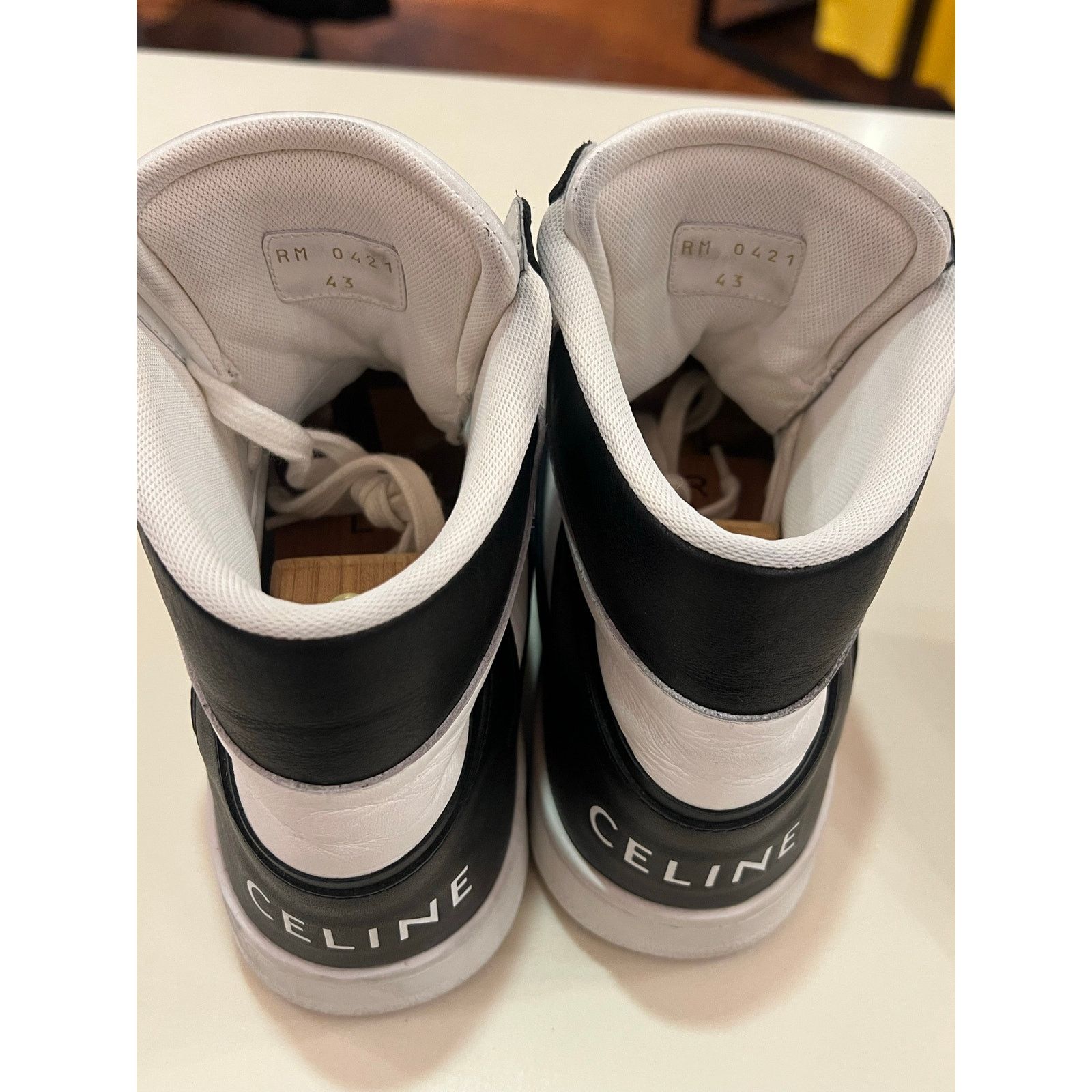 Celine Celine CT-01 Z Black White Leather Trainer Sneaker Size 43 Size US 10.5 / EU 43-44 - 3 Thumbnail