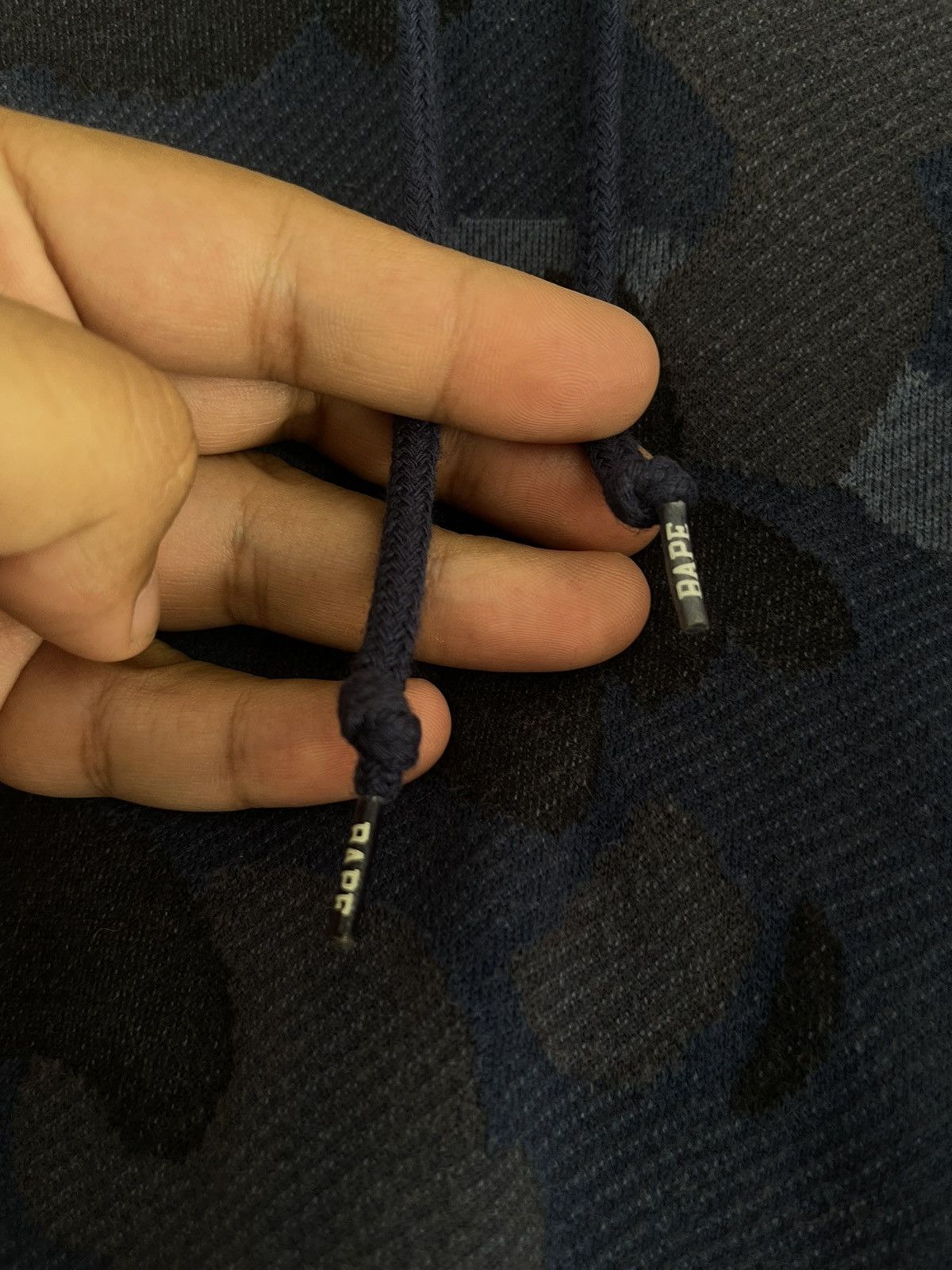 Bape A Bathing Ape Blue Camo Jacquard Hoodie Size US L / EU 52-54 / 3 - 6 Thumbnail