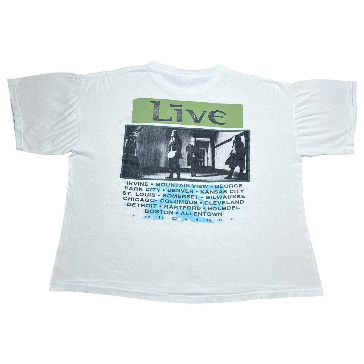 Band Tees Vintage 1995 Live Throwing Copper Tour Band Graphic T-Shirt Size US XL / EU 56 / 4 - 2 Thumbnail