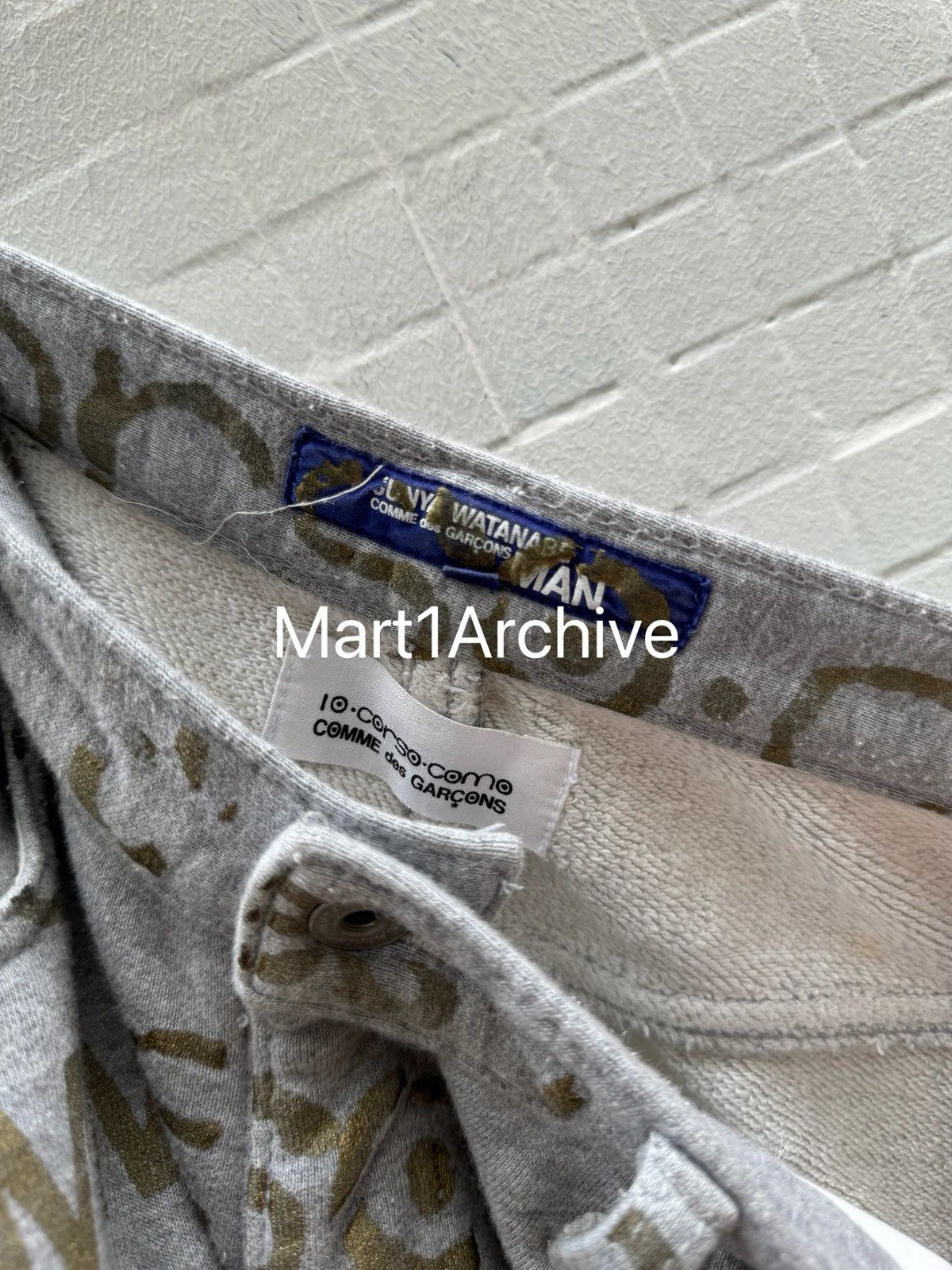 Junya Watanabe Junya Watanabe × Comme des Garçons 04SS graphic sweatpants Size US 32 / EU 48 - 6 Thumbnail