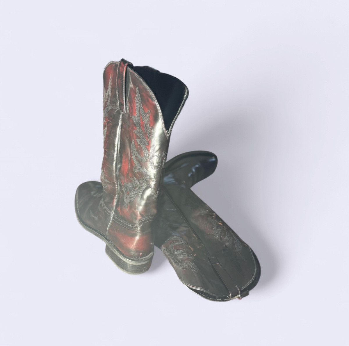 Other Size 16 Black and Red leather cowboy boots. Size US 15 / EU 48 - 3 Thumbnail