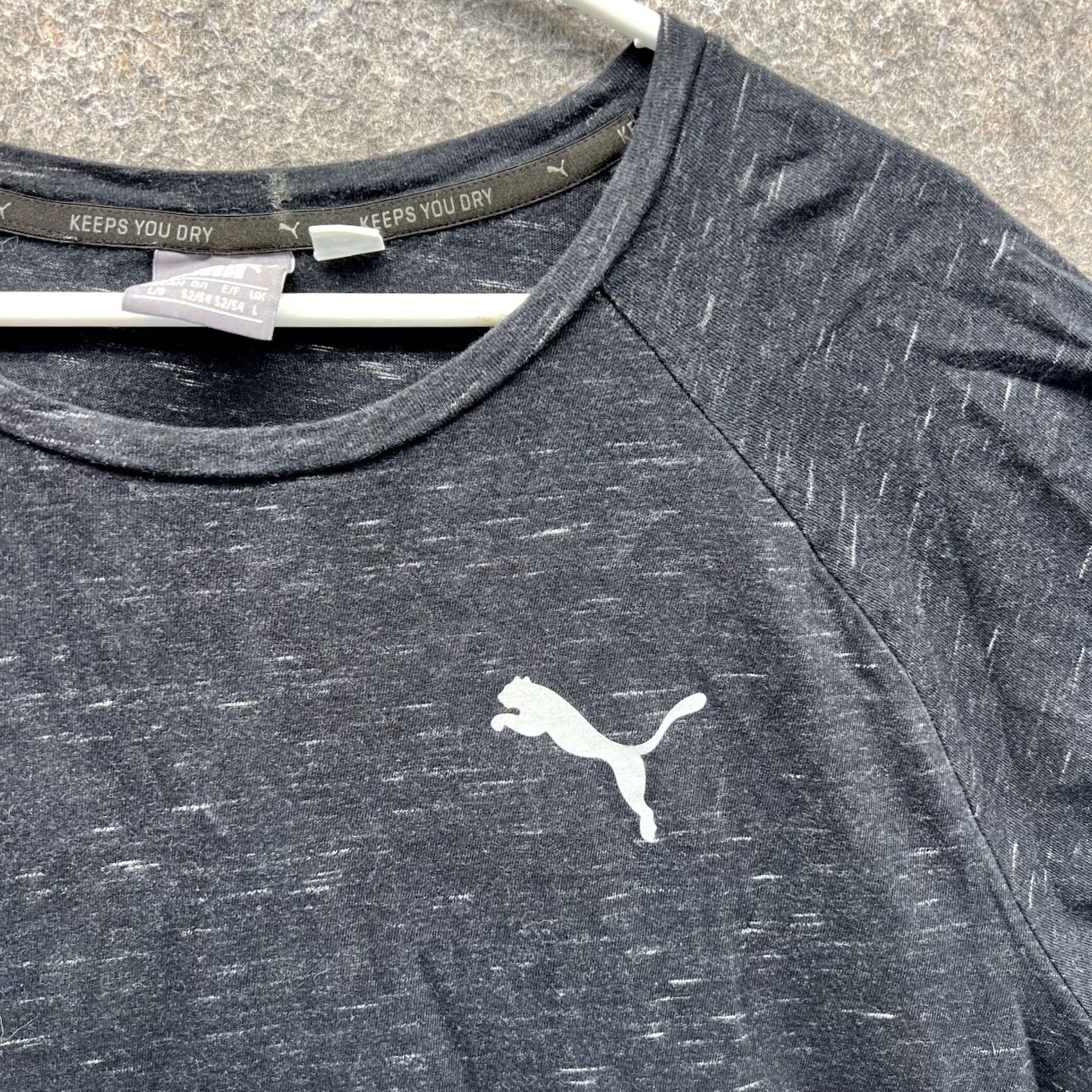 Puma VINTAGE Puma Shirt Mens Large Heather Gray Crewneck Keeps You Dry Gym Stretch Logo Size US L / EU 52-54 / 3 - 7 Thumbnail