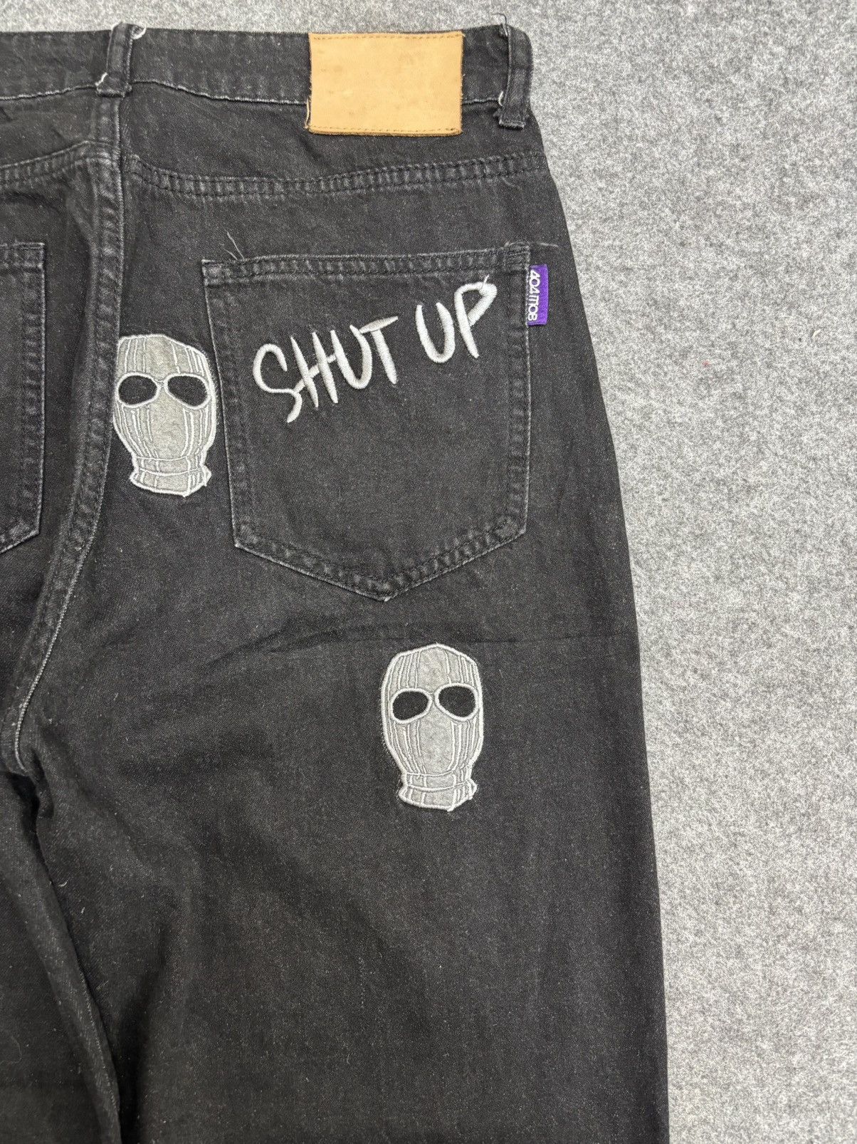 Japanese Brand 💥90s Style💥404MOB Baggy Embroidery Tapered Light Denim F602 Size US 30 / EU 46 - 10 Thumbnail