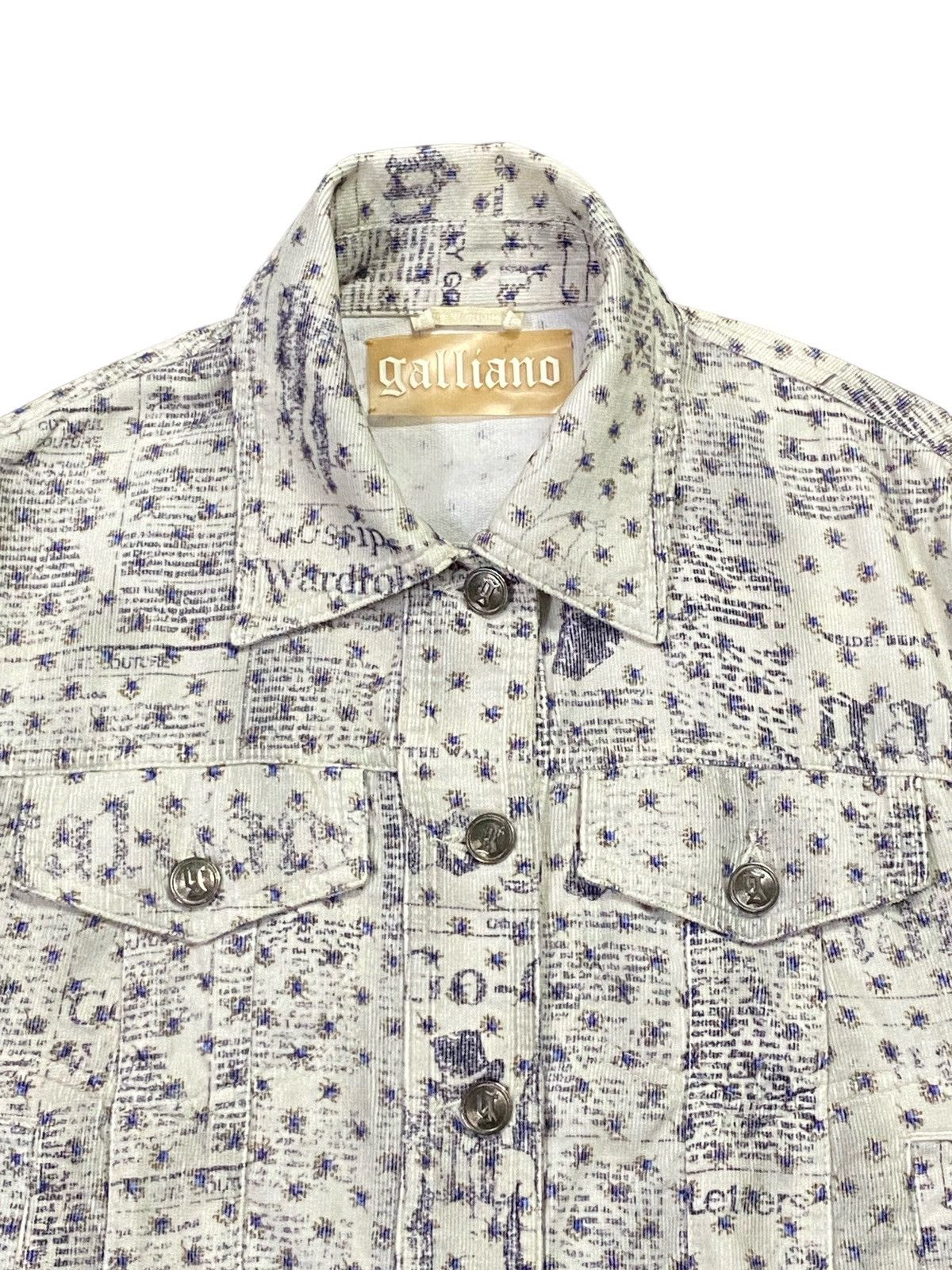 John Galliano Galliano Gazette Newspaper Corduroy Jacket Size M / US 6-8 / IT 42-44 - 14 Thumbnail
