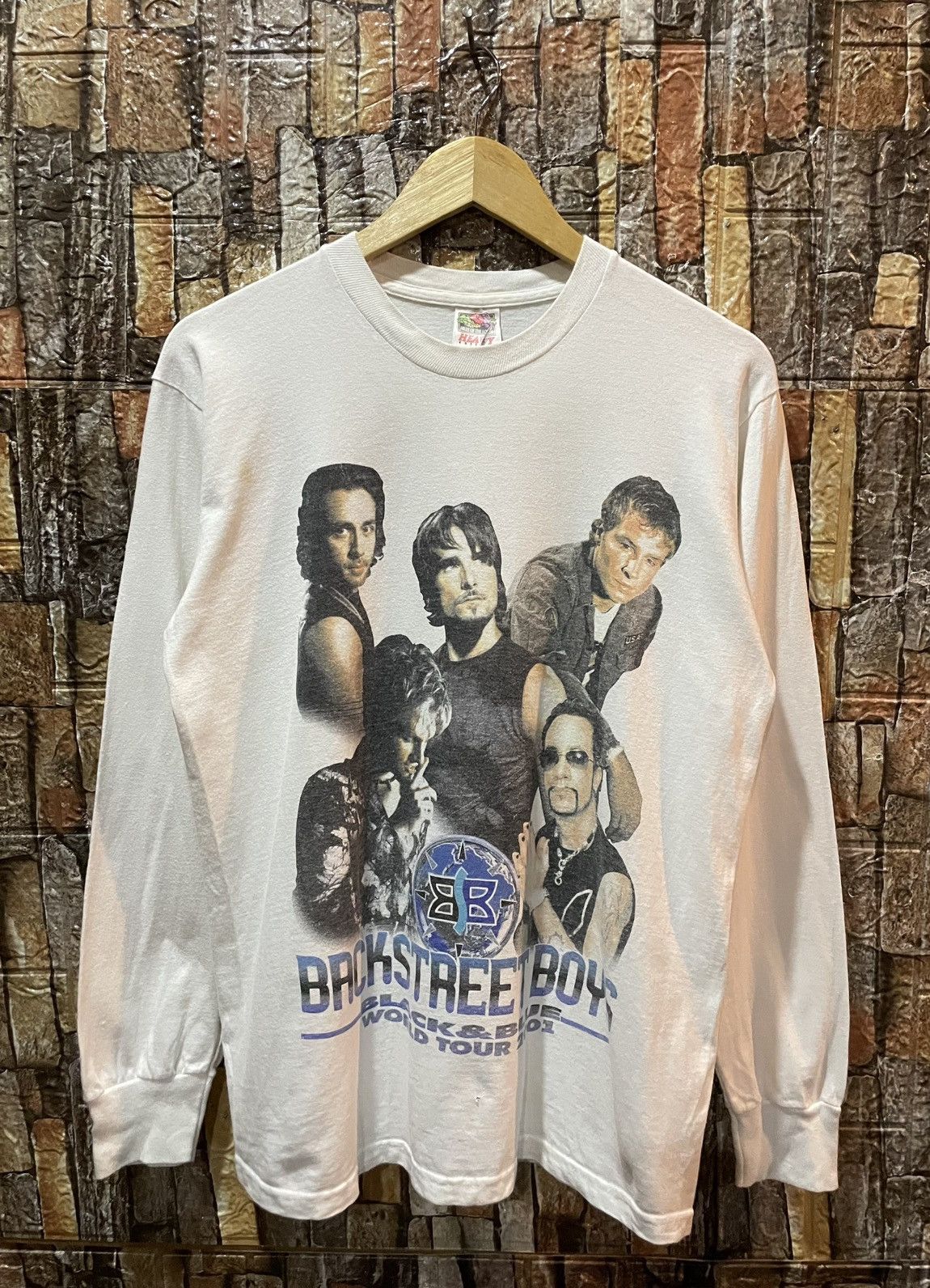 Fruit Of The Loom Vtg Backstreet boys Black&Blue world tour 2001 Size US M / EU 48-50 / 2 - 1 Thumbnail