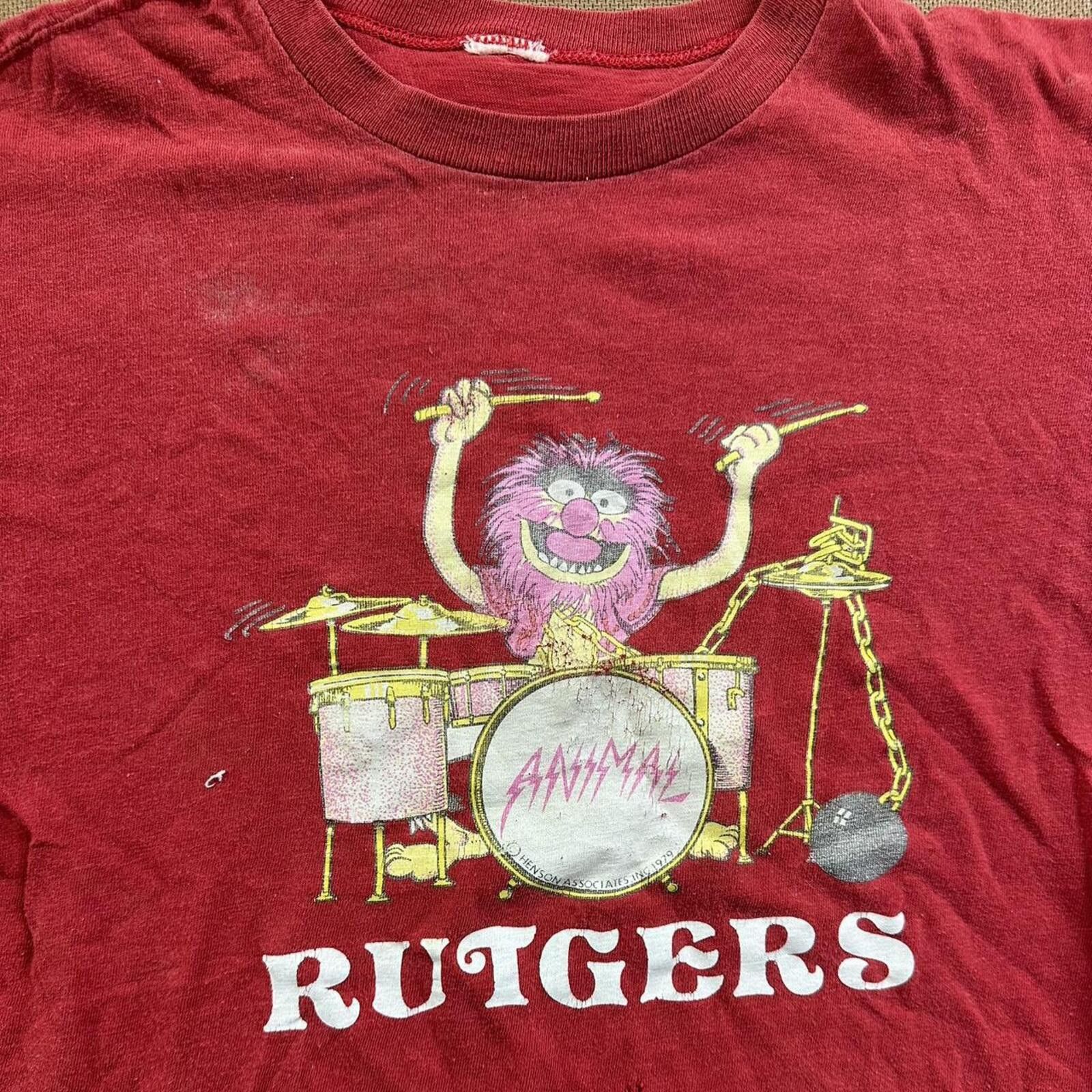 Disney Vintage muppets the animal Rutgers University t shirt Size US M / EU 48-50 / 2 - 3 Thumbnail