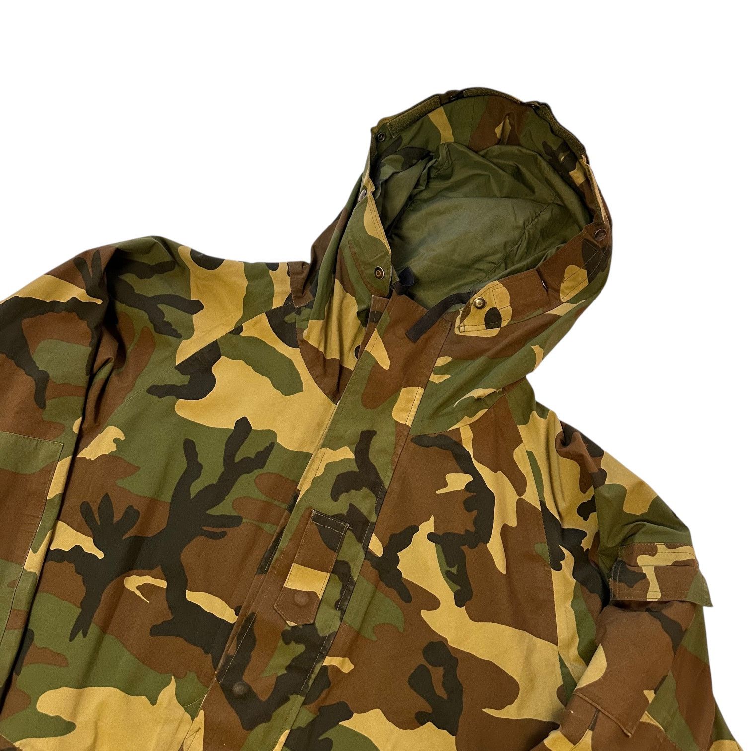 Vintage Xl Vintage US Military BDU Rain Jacket Green Camo Size US XL / EU 56 / 4 - 2 Thumbnail