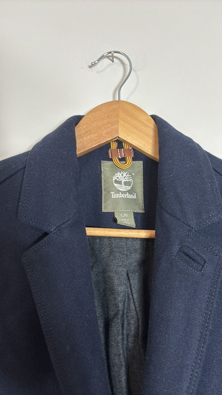 Timberland Vintage Timberland Wool Pea Coat Blazer Jacket Navy Size US L / EU 52-54 / 3 - 2 Thumbnail