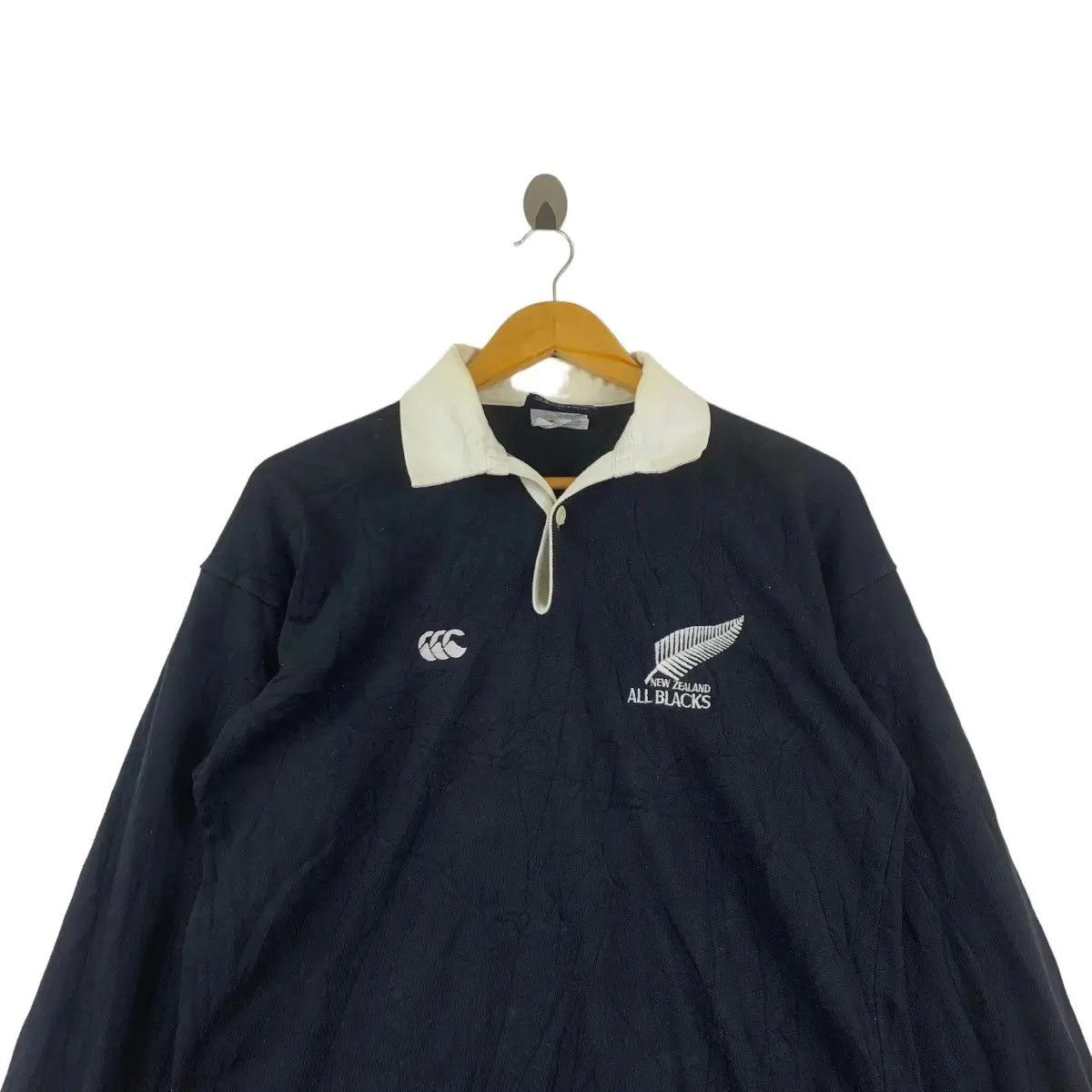 Canterbury of New Zealand Vintage 90’ CANTERBURY ALL BLACKS RUGBY Polo Tee Shirt Size US L / EU 52-54 / 3 - 2 Thumbnail