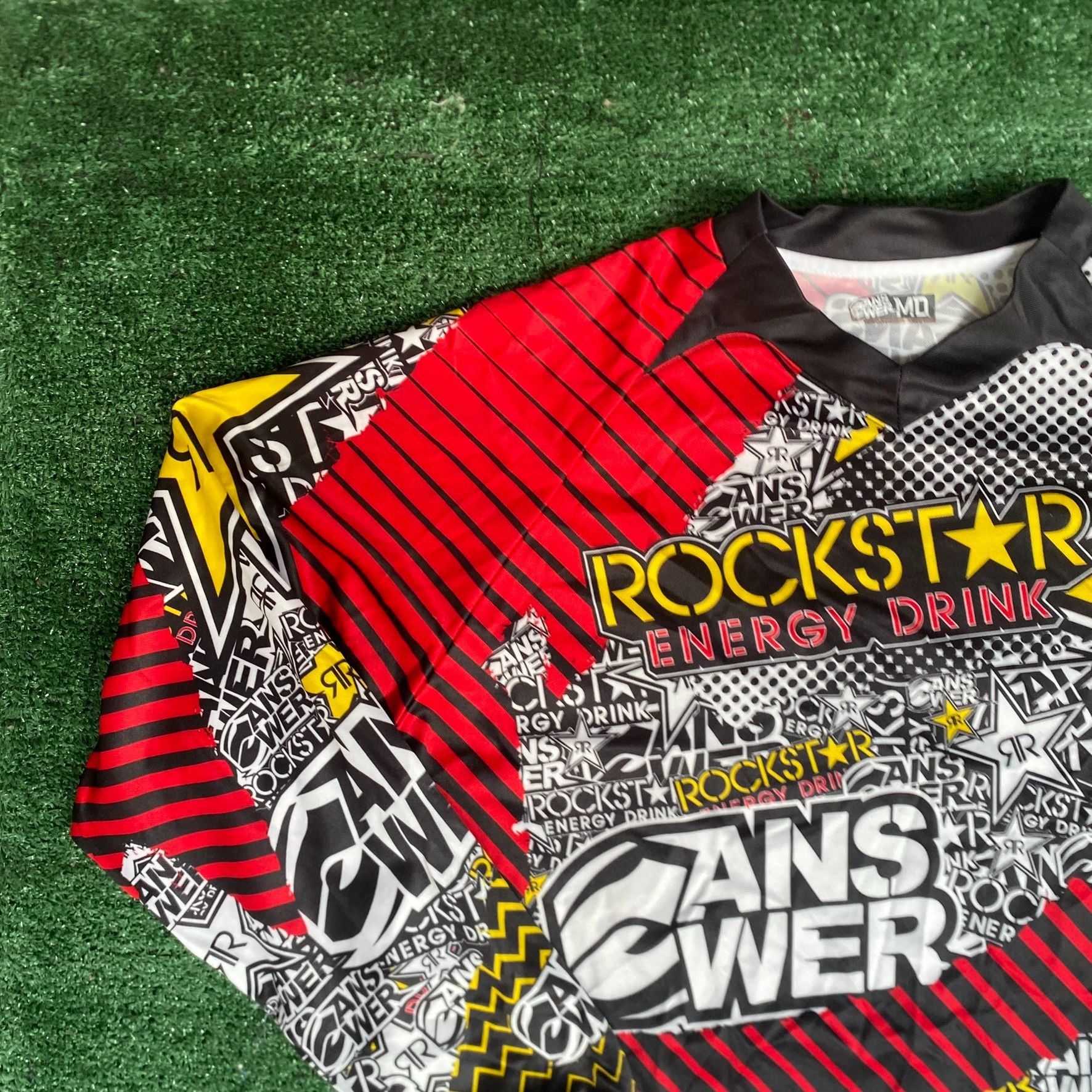 Vintage Vintage Y2K Rockstar Energy Motocross Jersey MX MotoX Tee Size US M / EU 48-50 / 2 - 2 Thumbnail