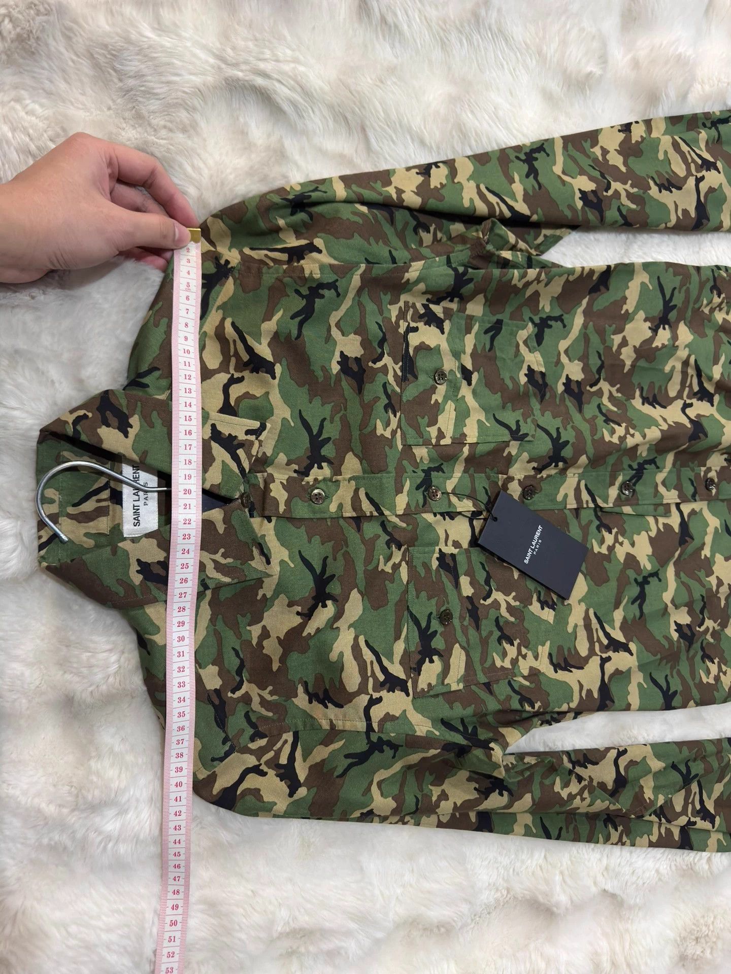 Saint Laurent Paris SAINT LAURENT by Hedi Slimane Camo Cotton Shirt 37 Size US XXS / EU 40 - 7 Thumbnail