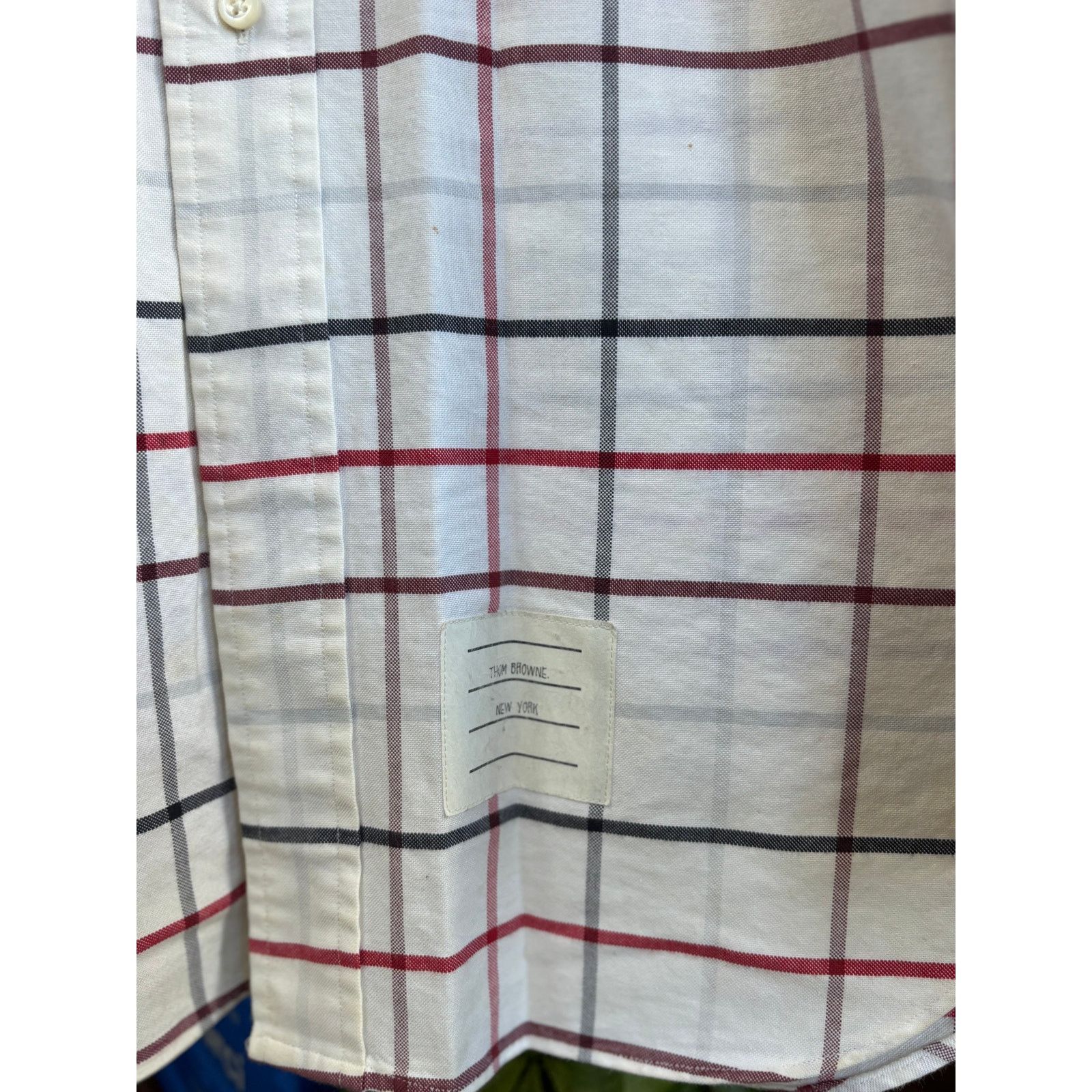 Thom Browne Thom Browne White and Red Check Button Down Shirt Size 5 XXL Size US XXL / EU 58 / 5 - 3 Thumbnail