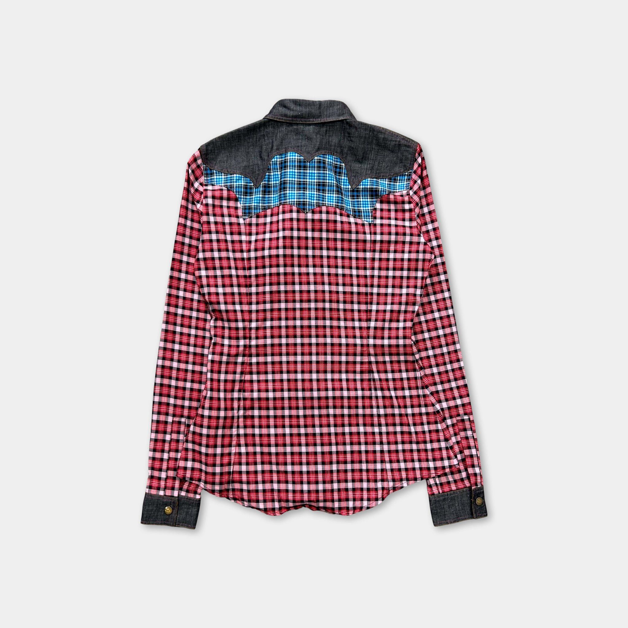 Just Cavalli Just Cavalli Western Checkered Multicolor Shirt Size US S / EU 44-46 / 1 - 6 Thumbnail