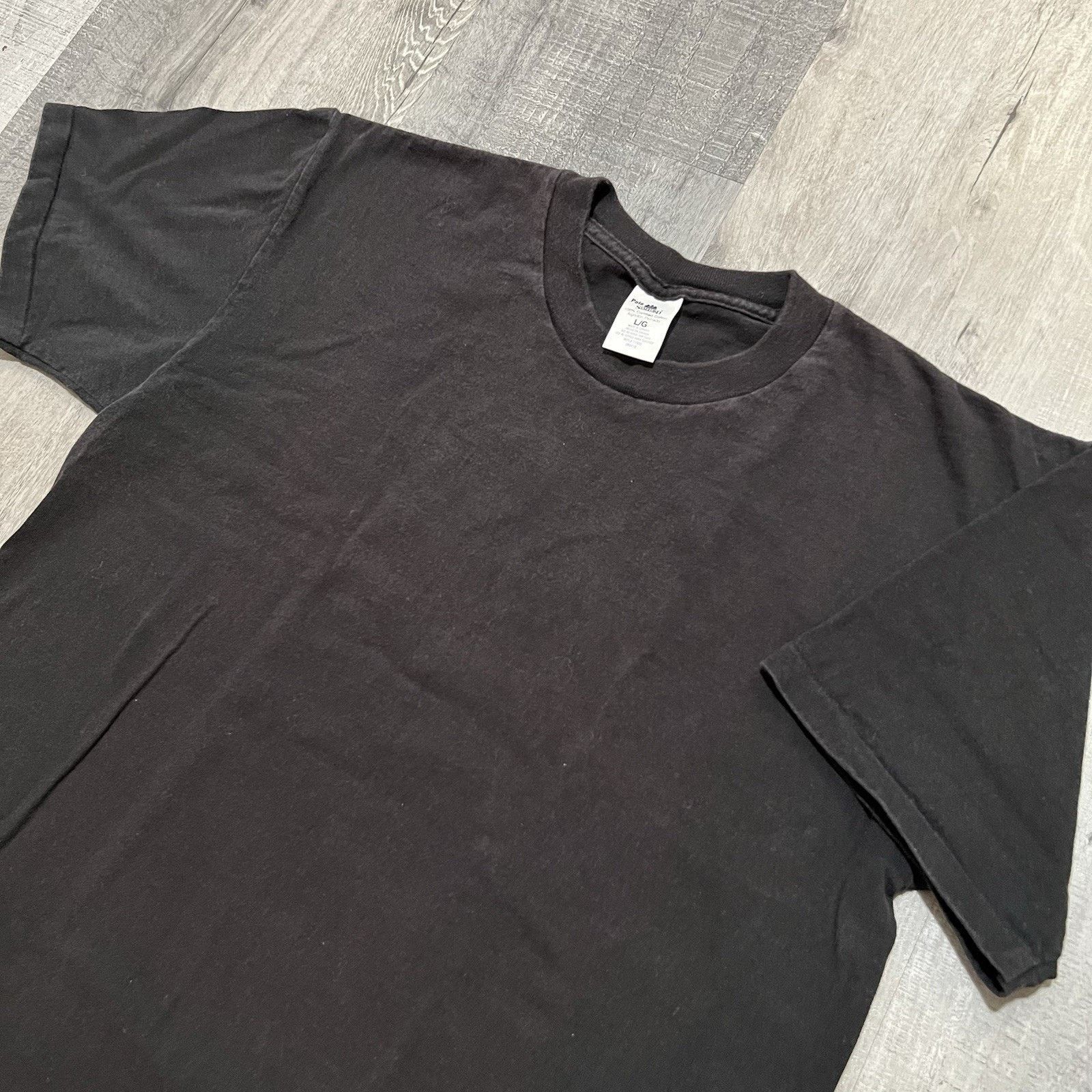 Stafford VTG Polo Stafford Blank Black 90s Single Stitch USA T Shirt Size US L / EU 52-54 / 3 - 2 Thumbnail