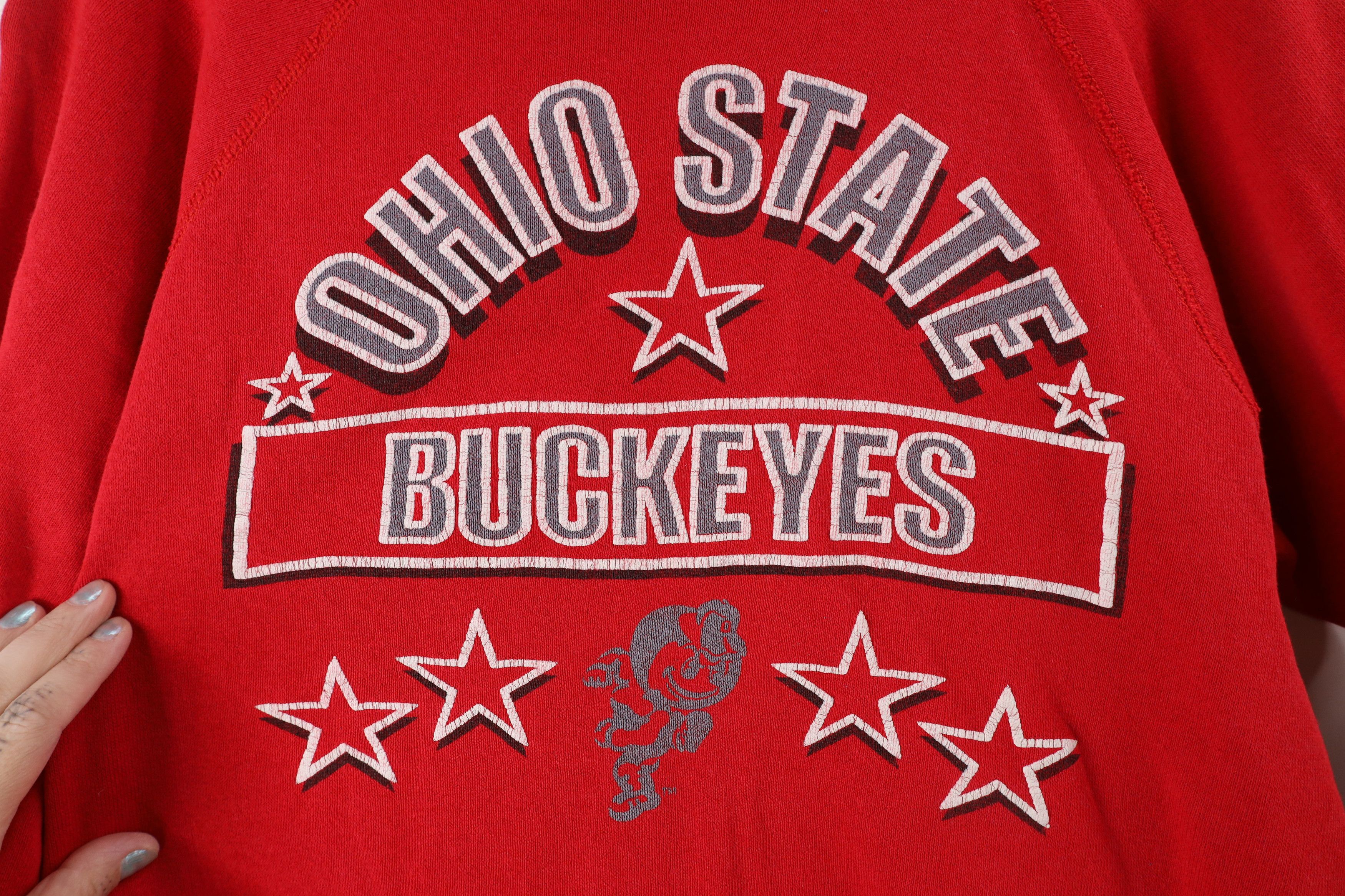 Vintage Vintage 80s Out Ohio State University Sweatshirt Red USA Size L / US 10 / IT 46 - 5 Thumbnail