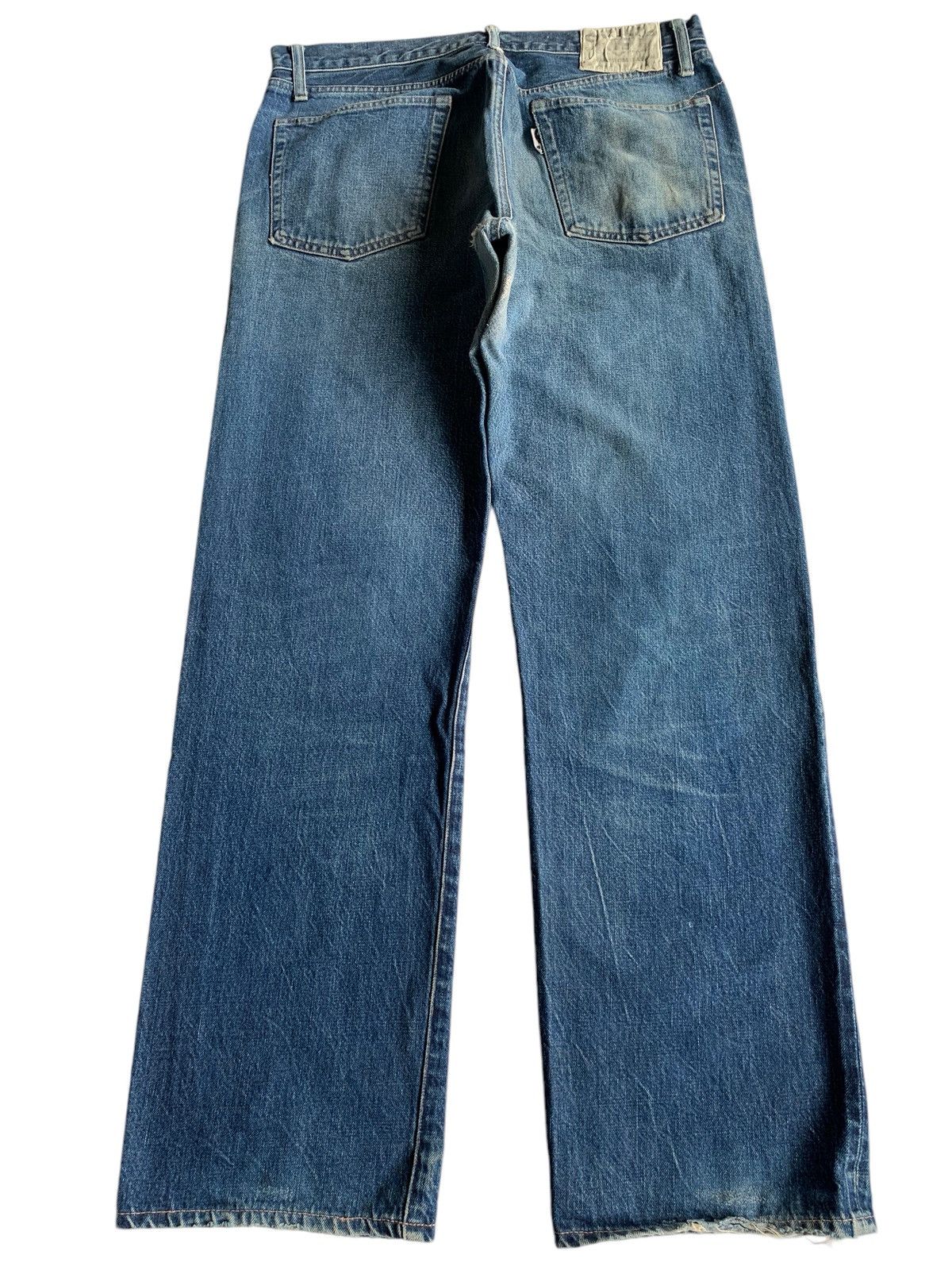 Japanese Brand × Kapital × Vintage Okura Hr Market Japanese Button Fly Selvedge Distressed Size US 34 / EU 50 - 16 Thumbnail
