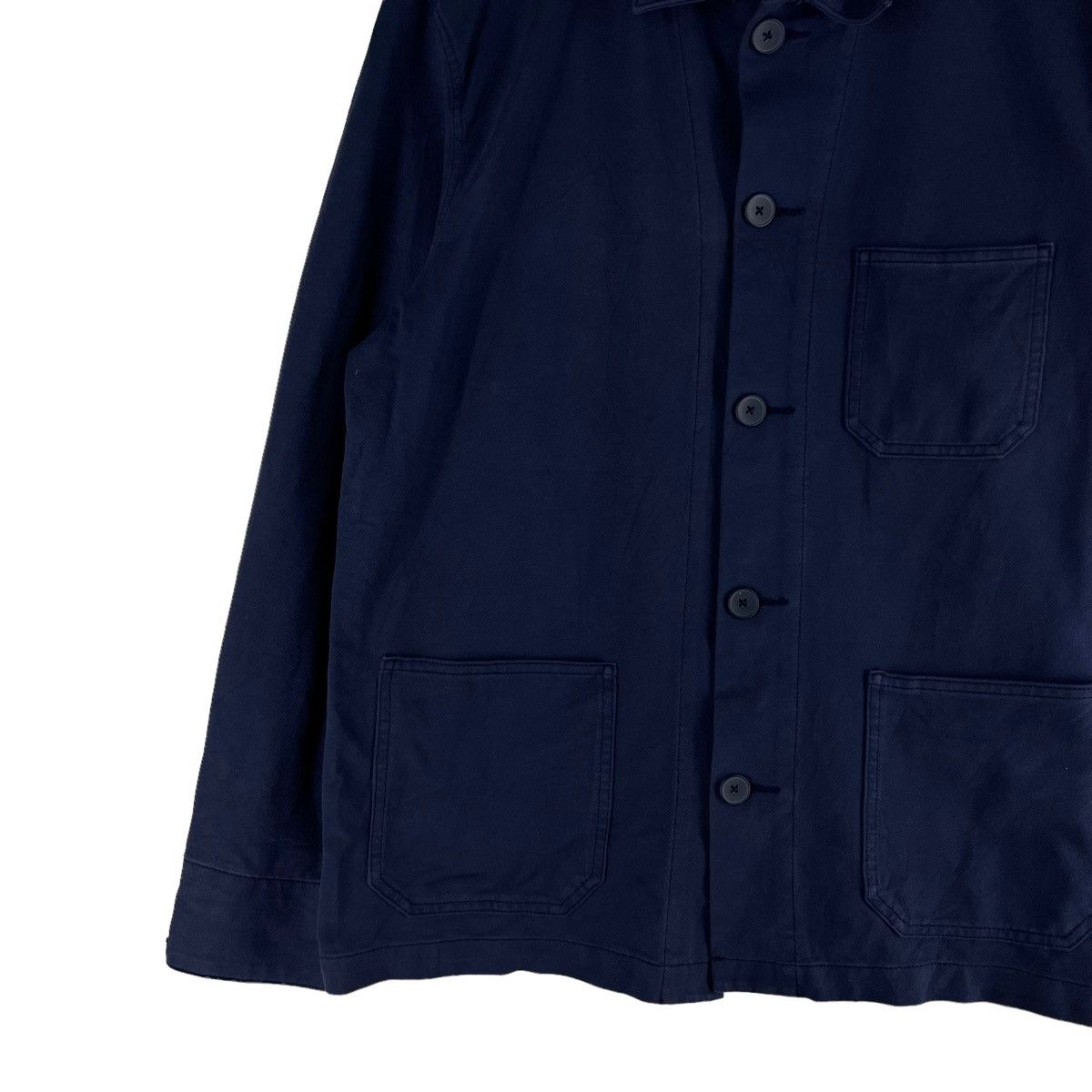 Indigo 🔥VTG WORKER CHORE BLUE BLUE JACKET UNIQLO ISSEY MIYAKE Size US L / EU 52-54 / 3 - 3 Thumbnail