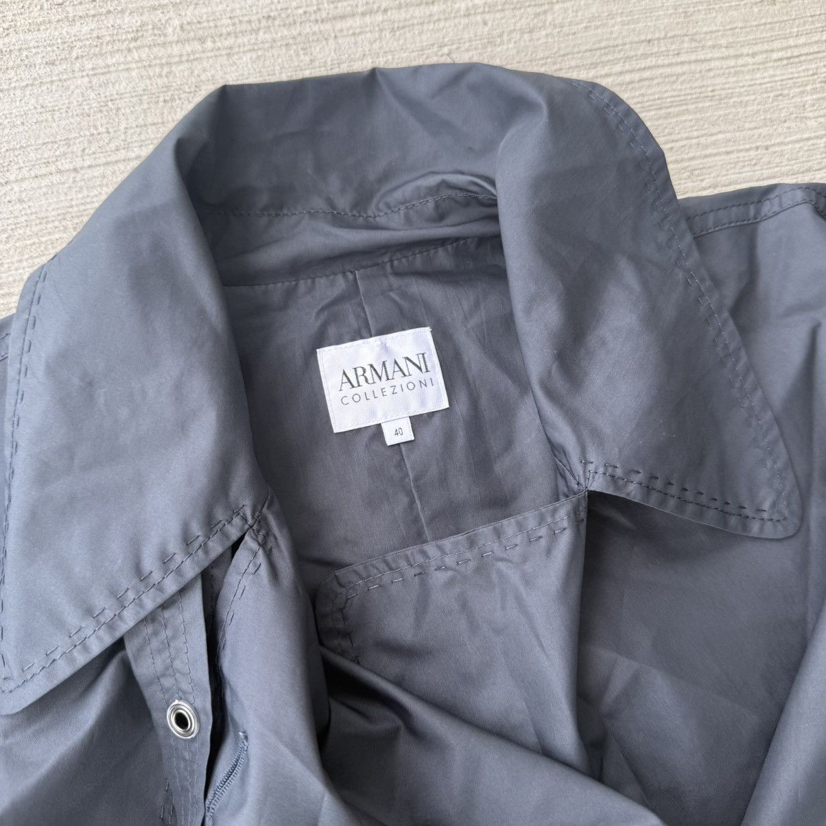 Armani Collezioni Armani Collezioni Double Breasted Nylon Trench Coat Size US S / EU 44-46 / 1 - 3 Thumbnail