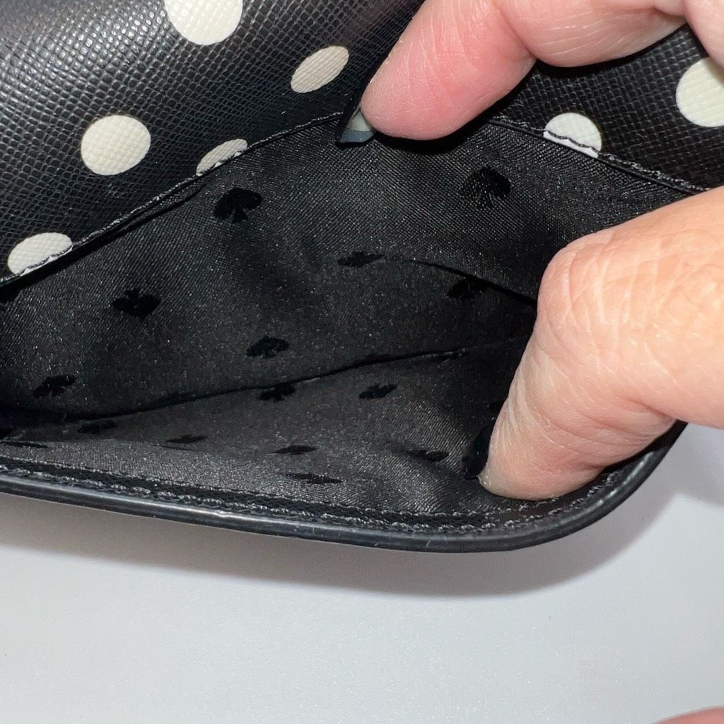 Kate Spade Kate Spade Classic Black with White Polka Dot Long Wallet/Wristlet Size ONE SIZE - 4 Thumbnail
