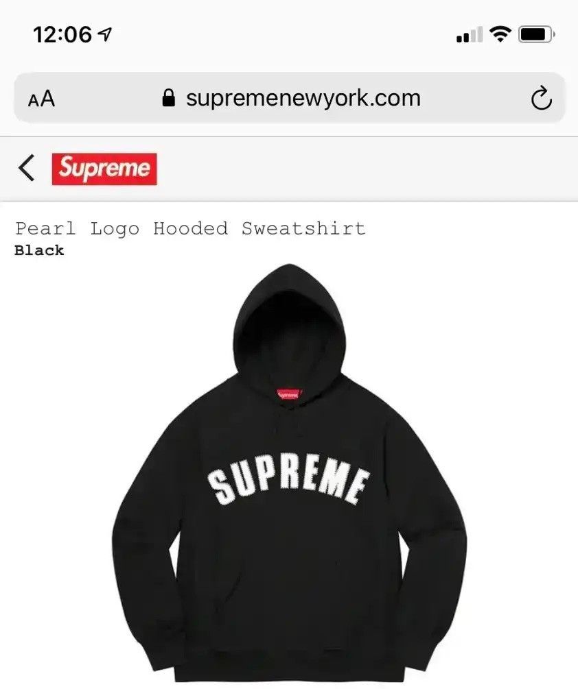 Supreme Supreme Pearl Logo Hooded Sweatshirt F/W 20 | Grailed