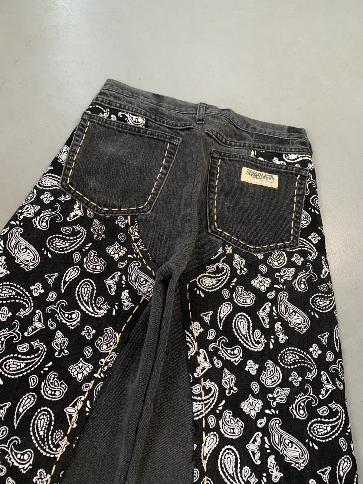 Levi's Vintage upcycled custom baggy bandana patch denim Size US 30 / EU 46 - 3 Thumbnail