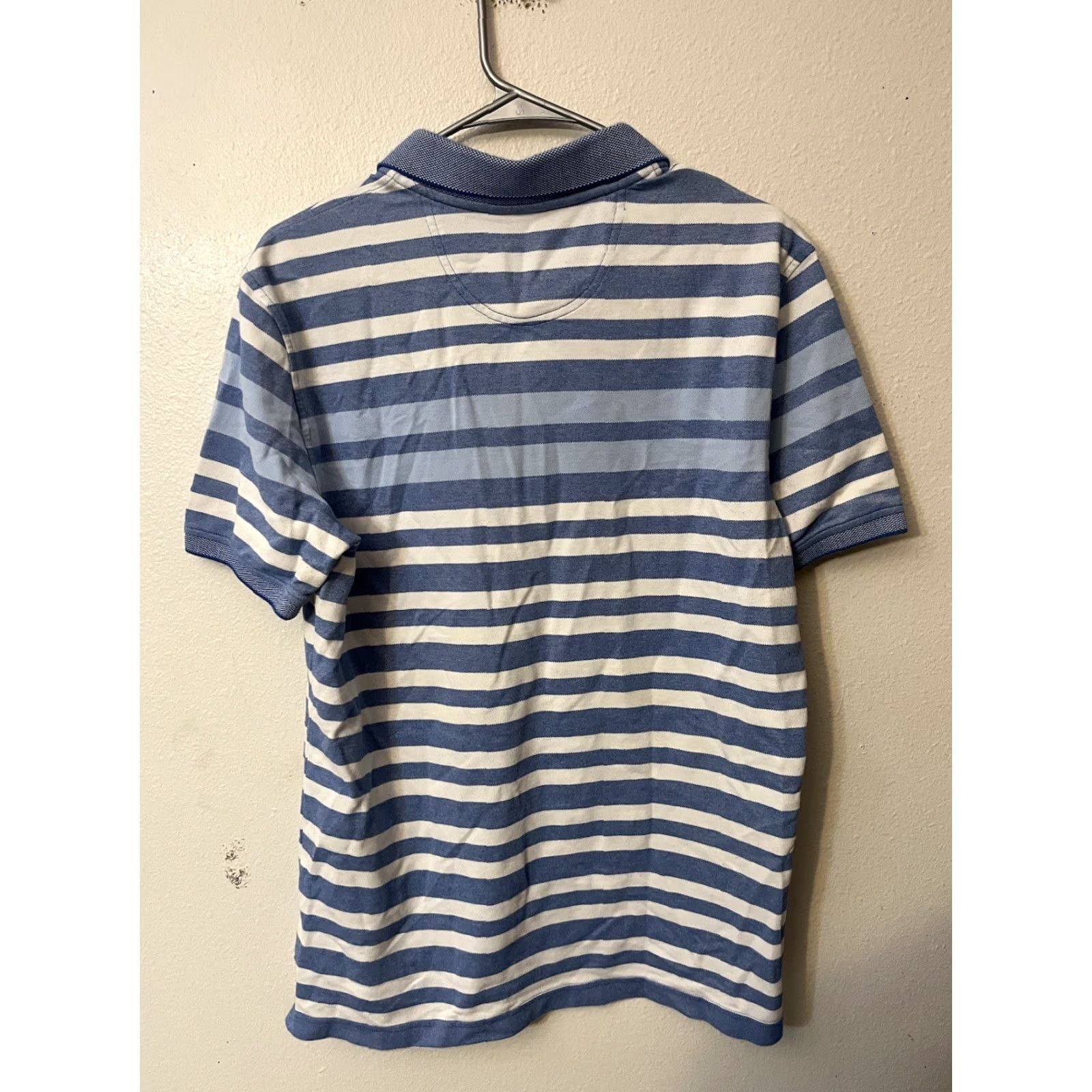 Izod Izod Advantage Performance Stretch Polo Mens Medium Blue White Stripe Size US M / EU 48-50 / 2 - 2 Thumbnail