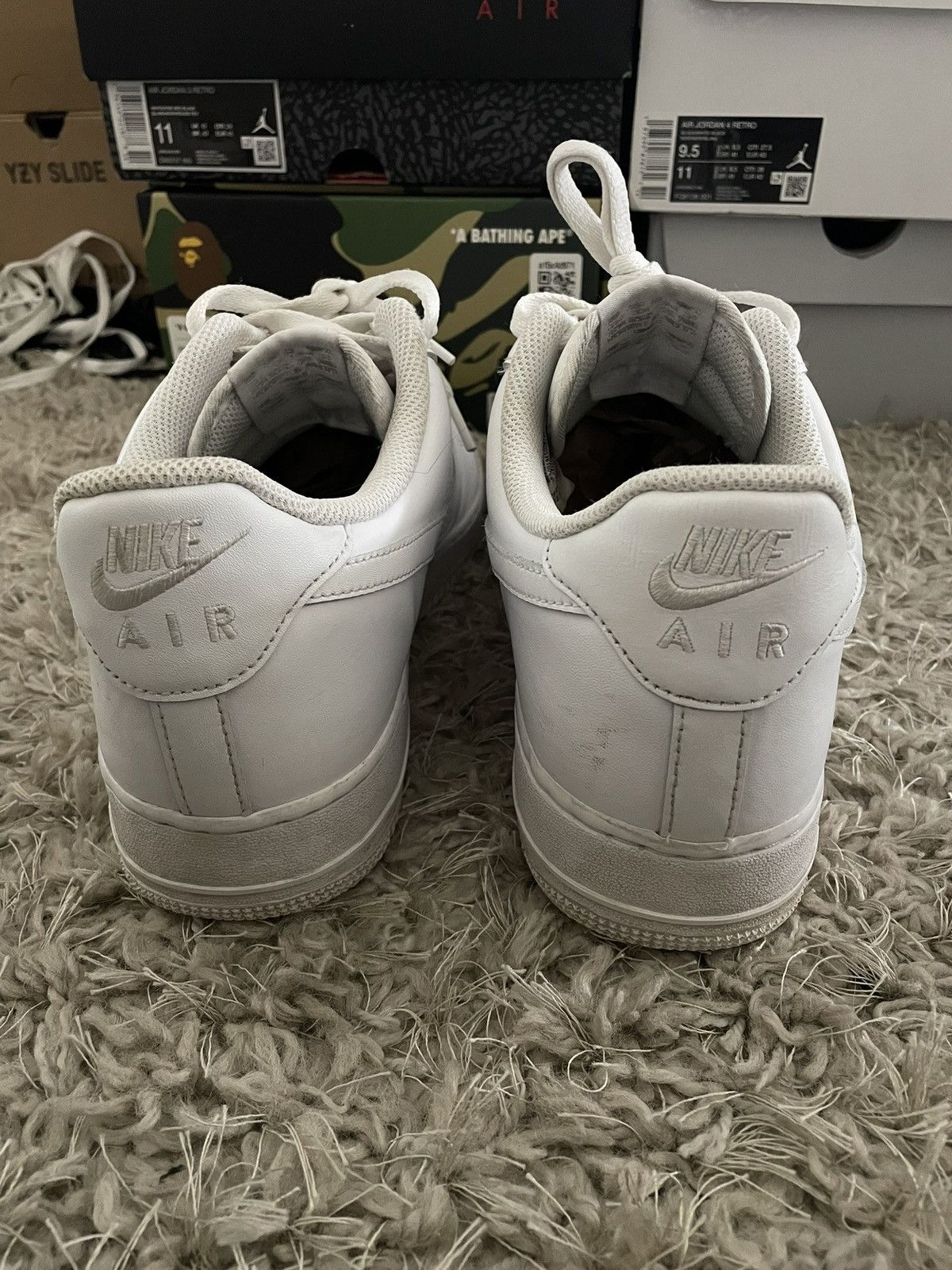 Nike Nike Air Force 1 Triple White Size US 12 / EU 45 - 6 Thumbnail