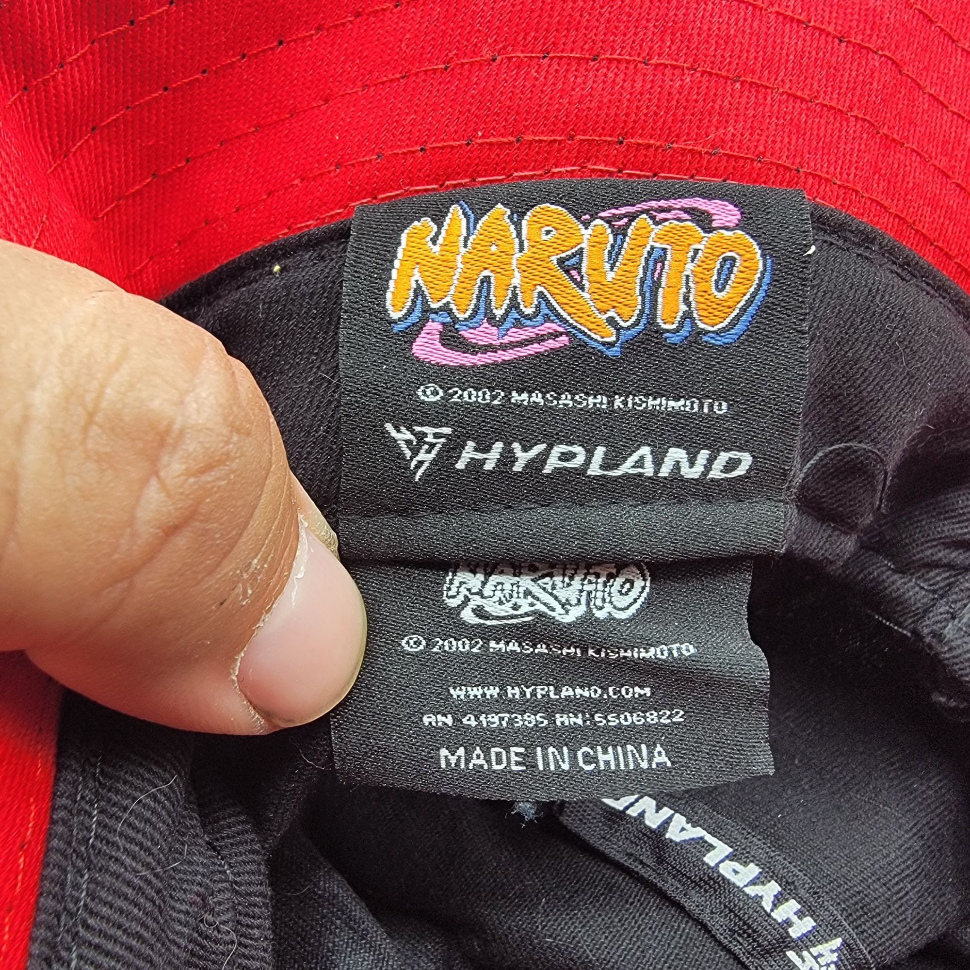 Hypland Hypland Naruto Akatsuki Large Bucket Hat Black Red Anime Nin Size ONE SIZE - 6 Thumbnail