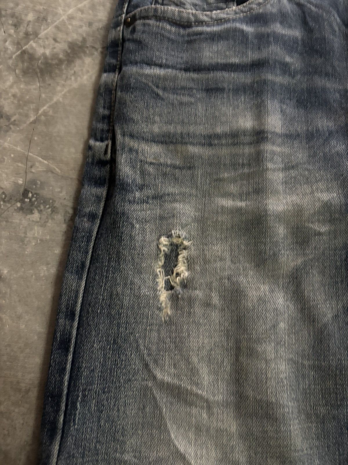 Japanese Brand DPSR JEANS DISTRESSED JAPANESE DENIM WASHED FADE PUNK GRUNGE Size US 32 / EU 48 - 11 Thumbnail