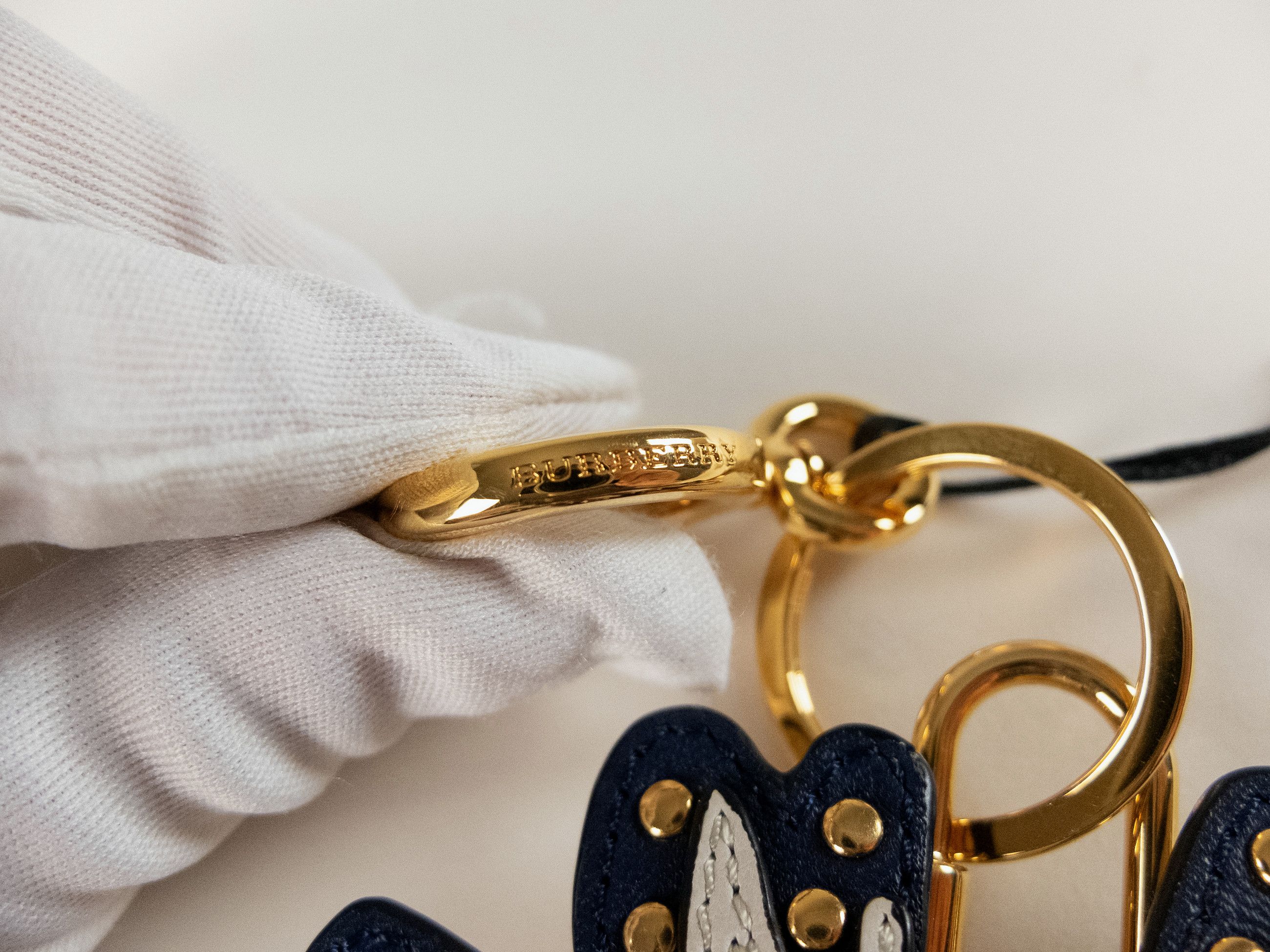 Burberry BURBERRY Boom studded leather padlock keyring bag charm Size ONE SIZE - 3 Thumbnail