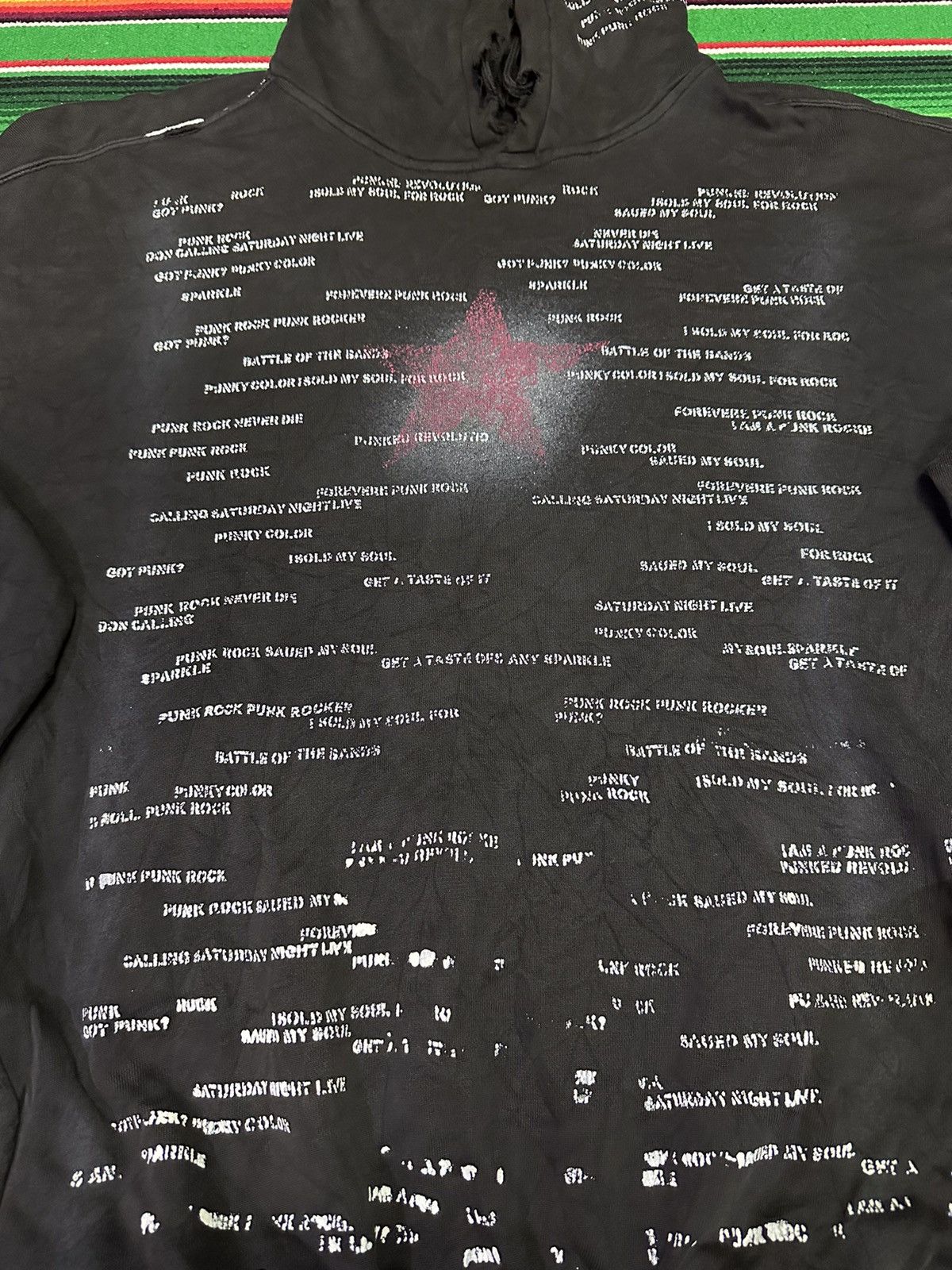 Band Tees 💥Punk Distress Hoodie💥 Distress Hoodie Punk Ovp💥 Size US XL / EU 56 / 4 - 3 Thumbnail