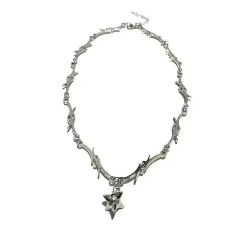 Jewelry Torn Pendant Chain Necklace Streetwear Punk Gothic Size ONE SIZE - 4 Thumbnail