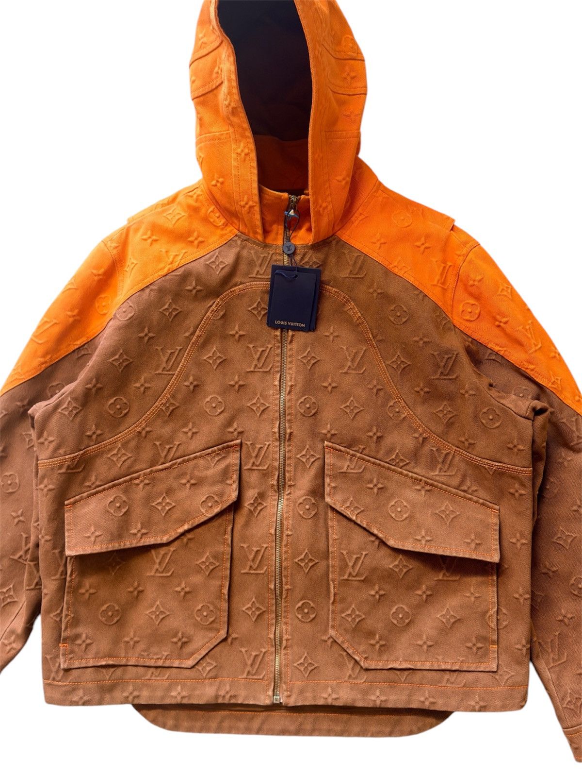 Louis Vuitton Louis Vuitton 48 Carpenter Hooded Denim Jacket 3D Monogram Size US M / EU 48-50 / 2 - 2 Thumbnail