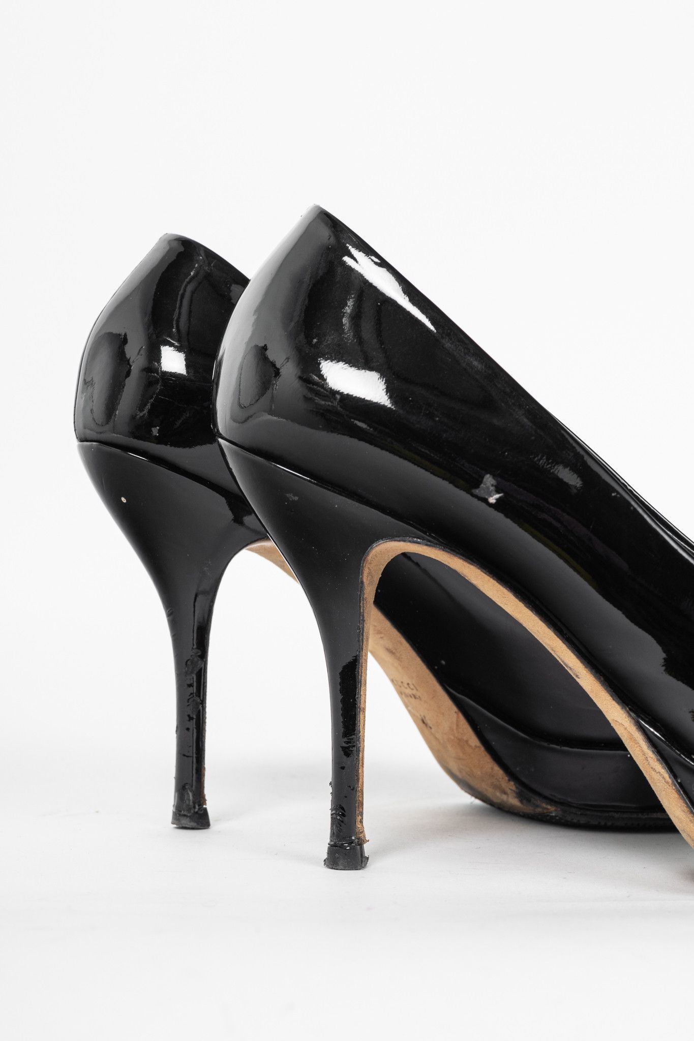 Gucci Gucci Black Patent-Leather Platform Pumps Size US 9.5 / IT 39.5 - 8 Thumbnail