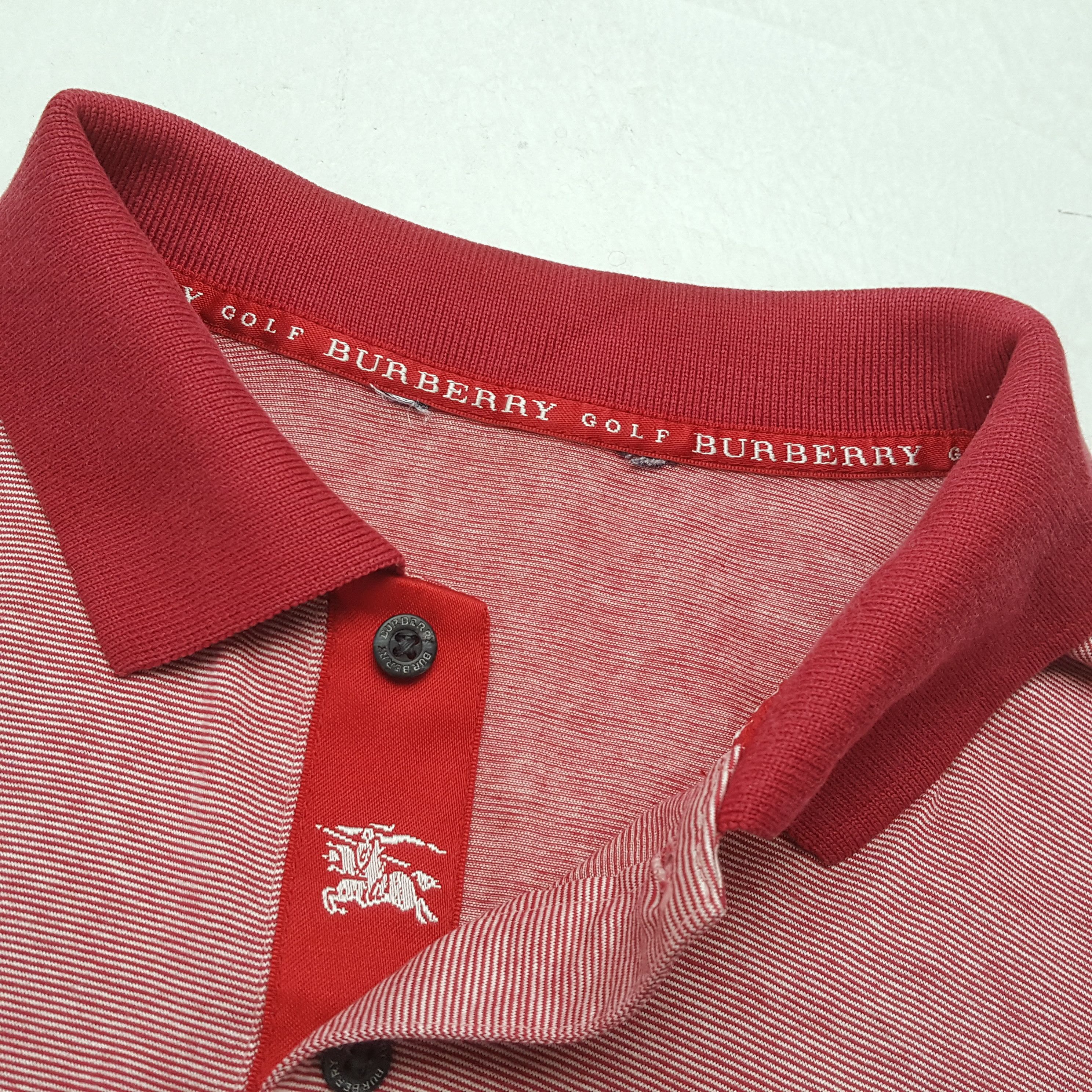 Burberry × Vintage BURBERRY Fashion Brand Custom Art Casual Polos Size US M / EU 48-50 / 2 - 7 Thumbnail