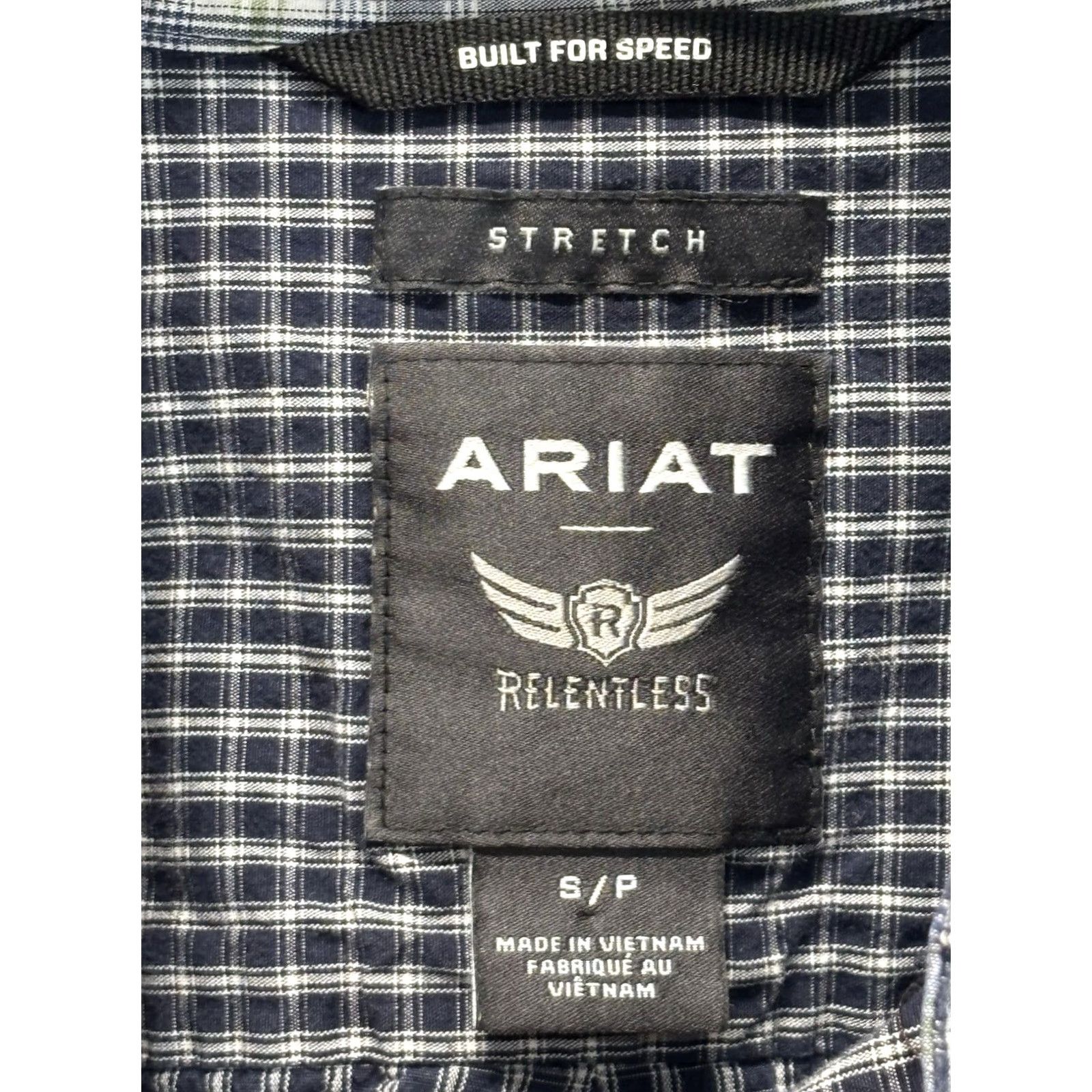 Ariat Ariat Relentless Button-Down Shirt Men’s S Blue Check Stretch Western Cowboy Shirt Size US S / EU 44-46 / 1 - 6 Thumbnail