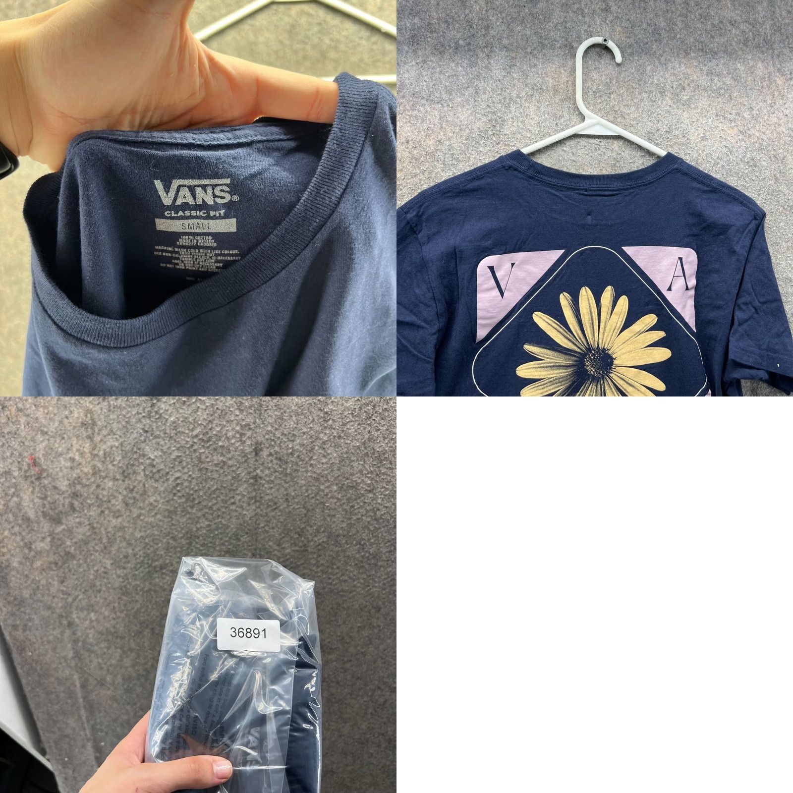 Vans VANS Shirt Mens Small Blue Crewneck Casual Tee Classic Flower Print Skate Shirt Mens Small Blue Crewneck Regular Fit Cotton Logo Vinyl? Size US S / EU 44-46 / 1 - 8 Thumbnail