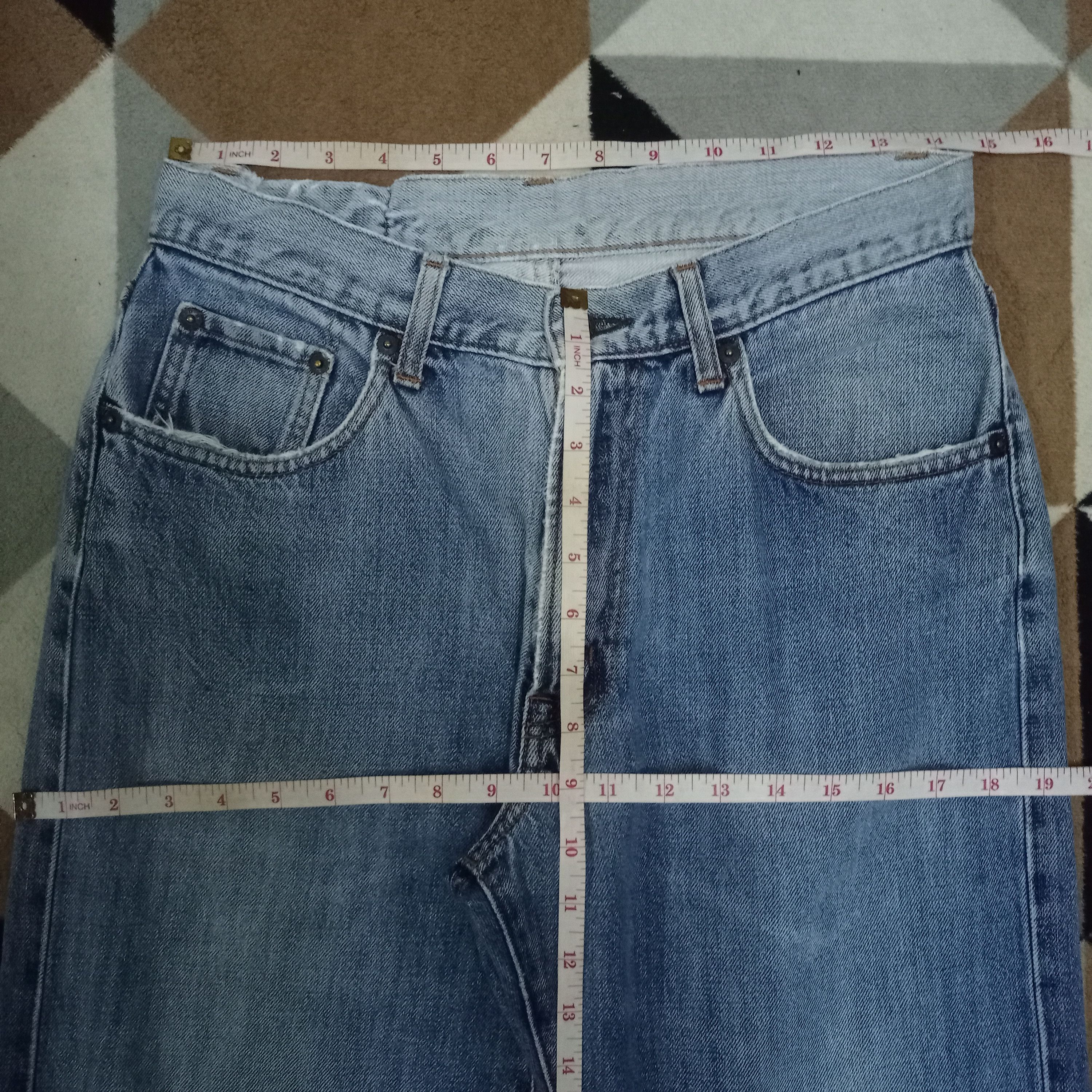 Japanese Brand Vintage Japanese Brand Blue Wash Loose Style Jeans Size US 29 - 9 Thumbnail