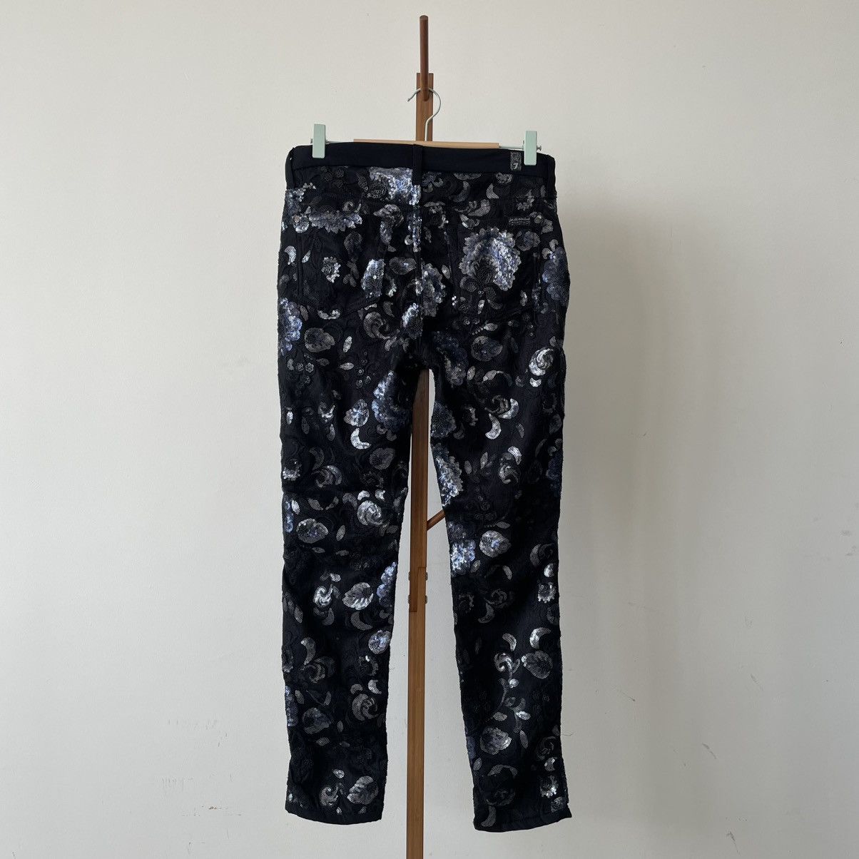 7 For All Mankind 7 For All Mankind Sequeined Floral Pants Size 30" / US 8 / IT 44 - 8 Thumbnail