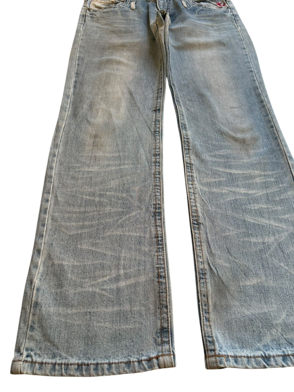 Japanese Brand Vintage Japanese Brand Embroidery Spell Out Loose Jeans Size US 32 / EU 48 - 6 Thumbnail