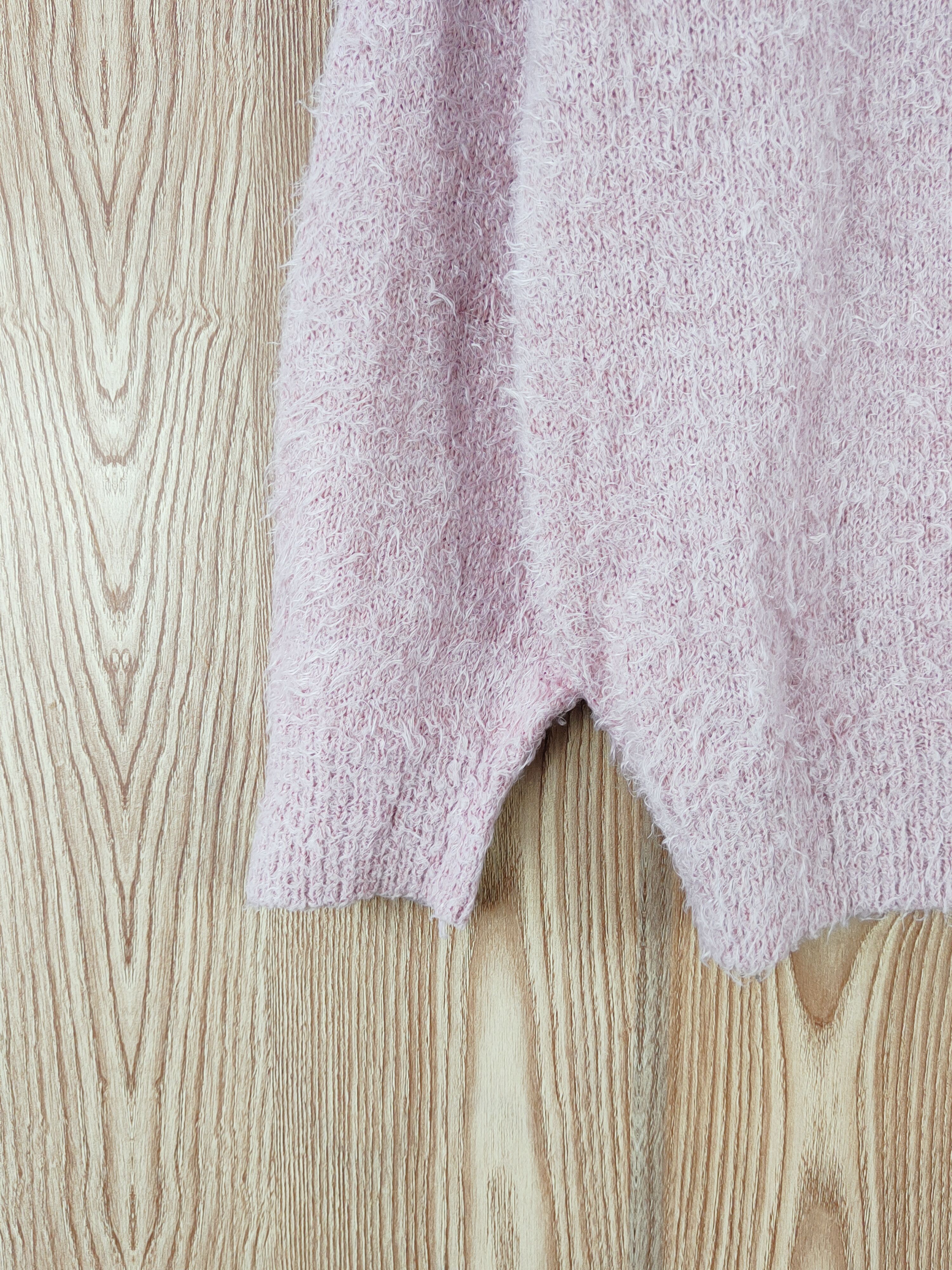 GU × Japanese Brand GU Pink Fur Mohair Knitwear Sweatshirts #W568 Size L / US 10 / IT 46 - 4 Thumbnail